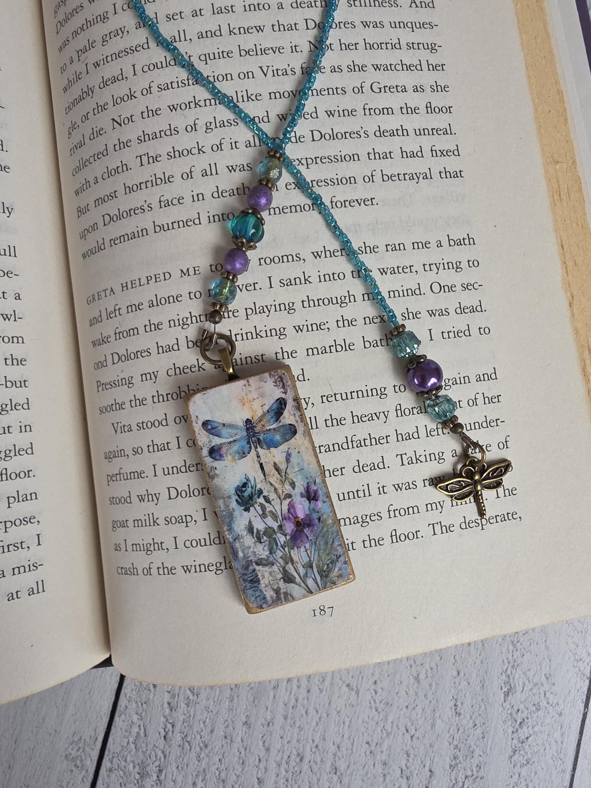 Dragonfly Bookmark, Pair with a Book Gift