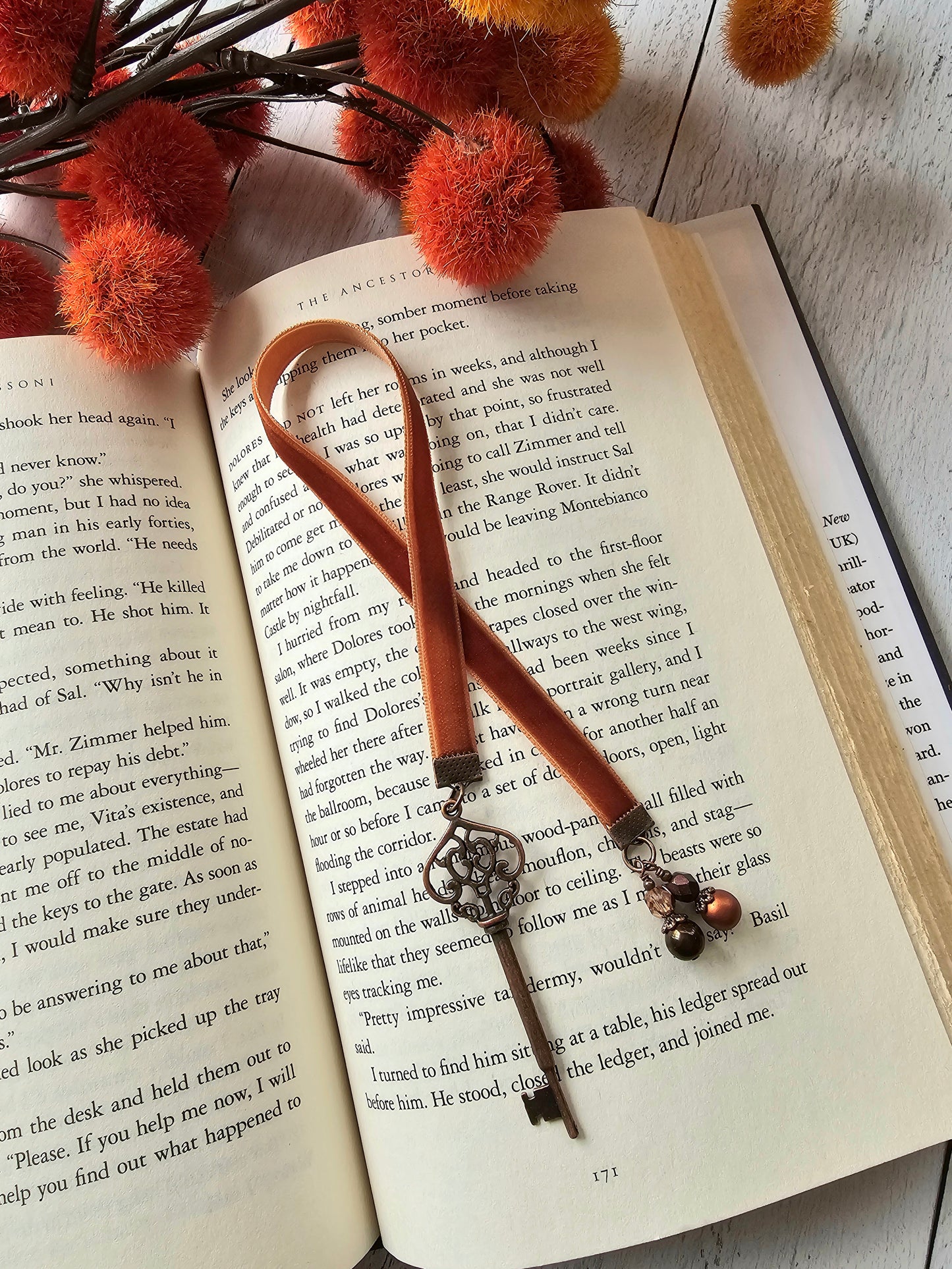 Velvet Ribbon Key Bookmark