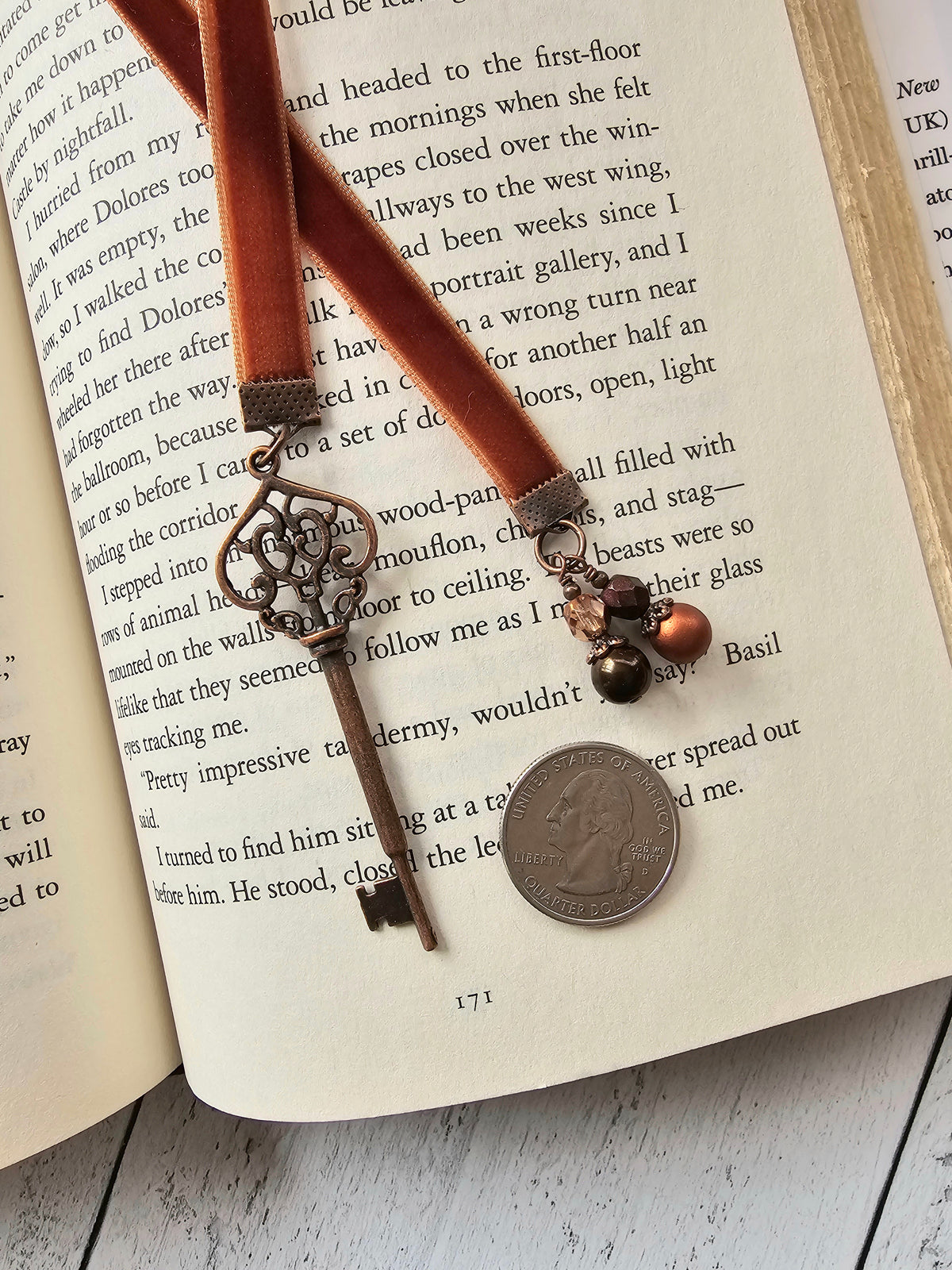 Velvet Ribbon Key Bookmark