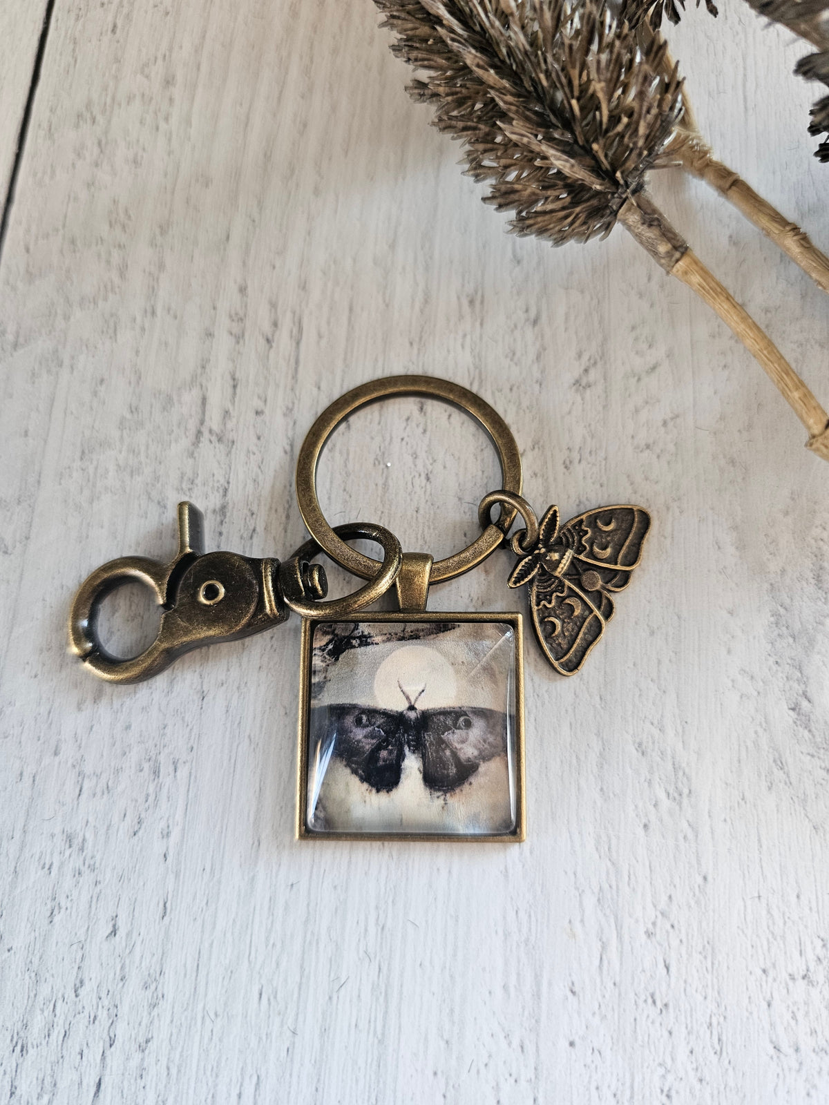 Black Moth Keychain