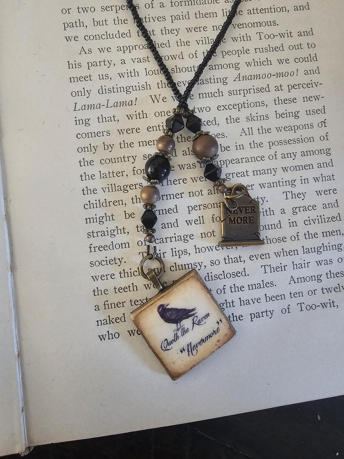 Raven Bookmark, Nevermore Bookmarker, Literature Book Marker, Reader Gift, Gothic Horror Gift