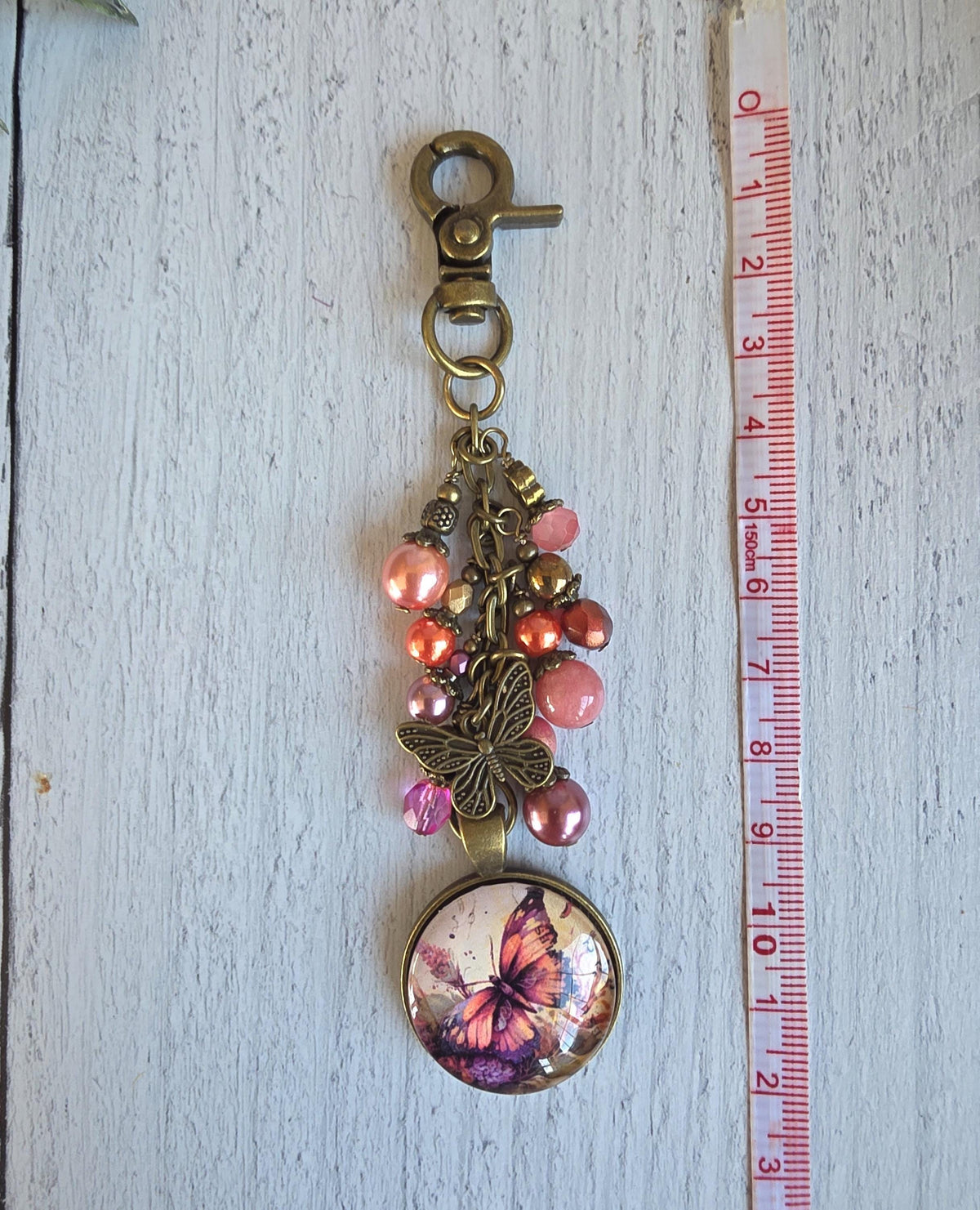 Butterfly Bag Charm, Beaded Purse Flair