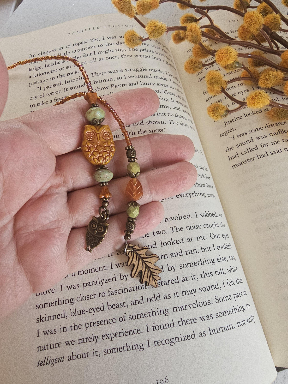 Autumn Colored Owl Bookmark, Unique Reader Gift