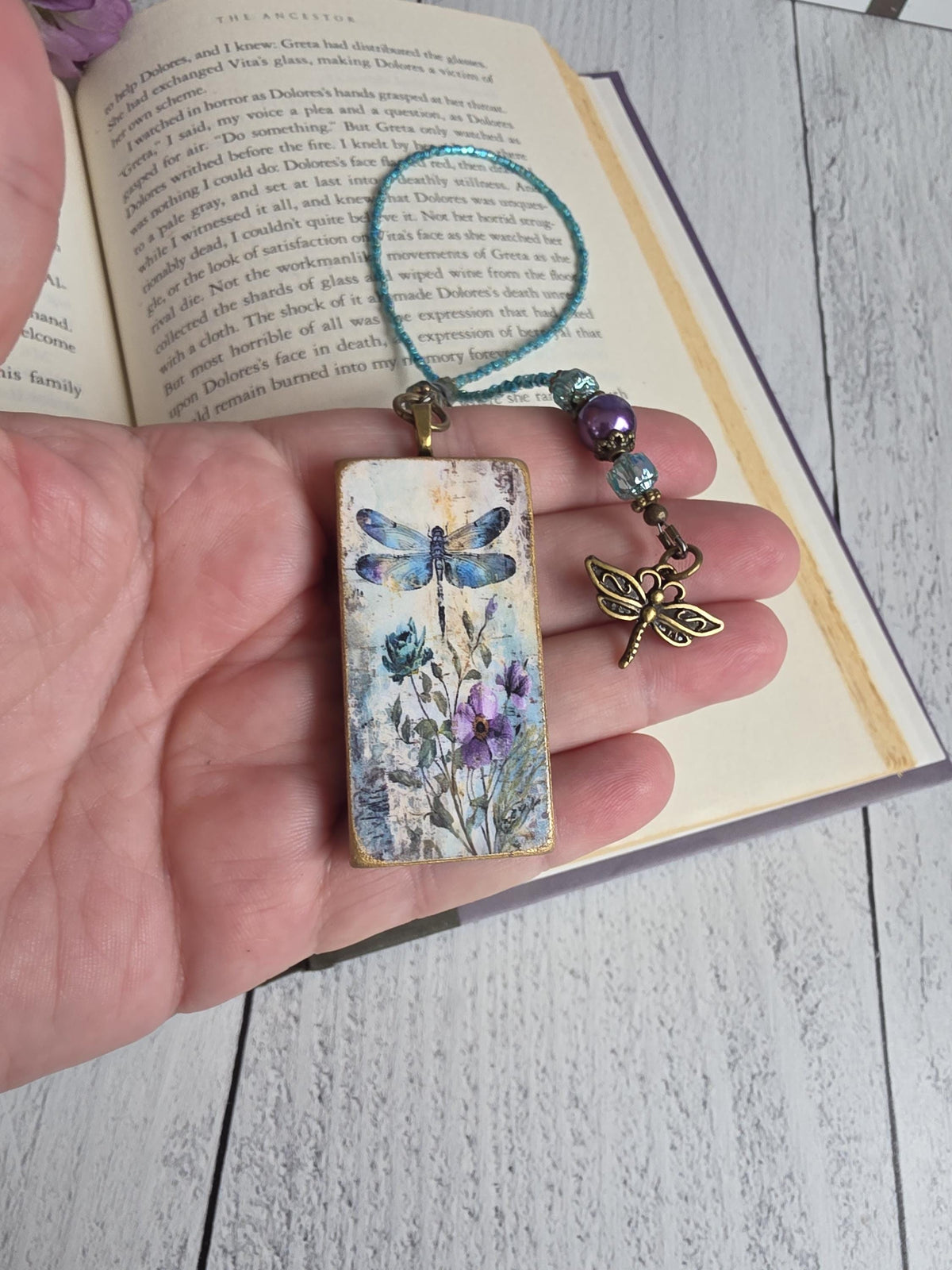 Dragonfly Bookmark, Pair with a Book Gift