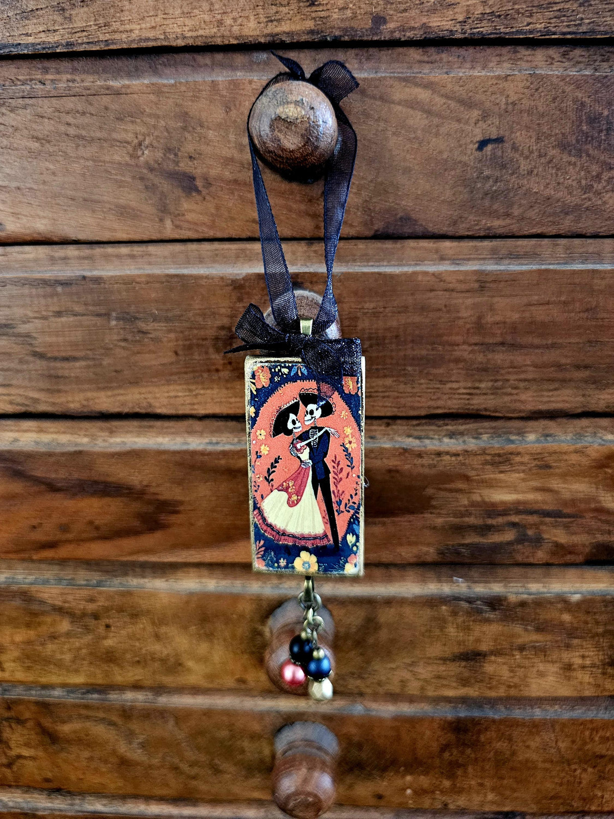 Day of the Dead Ornament, Sugar Skull Dia de los Muertos, Halloween Decor