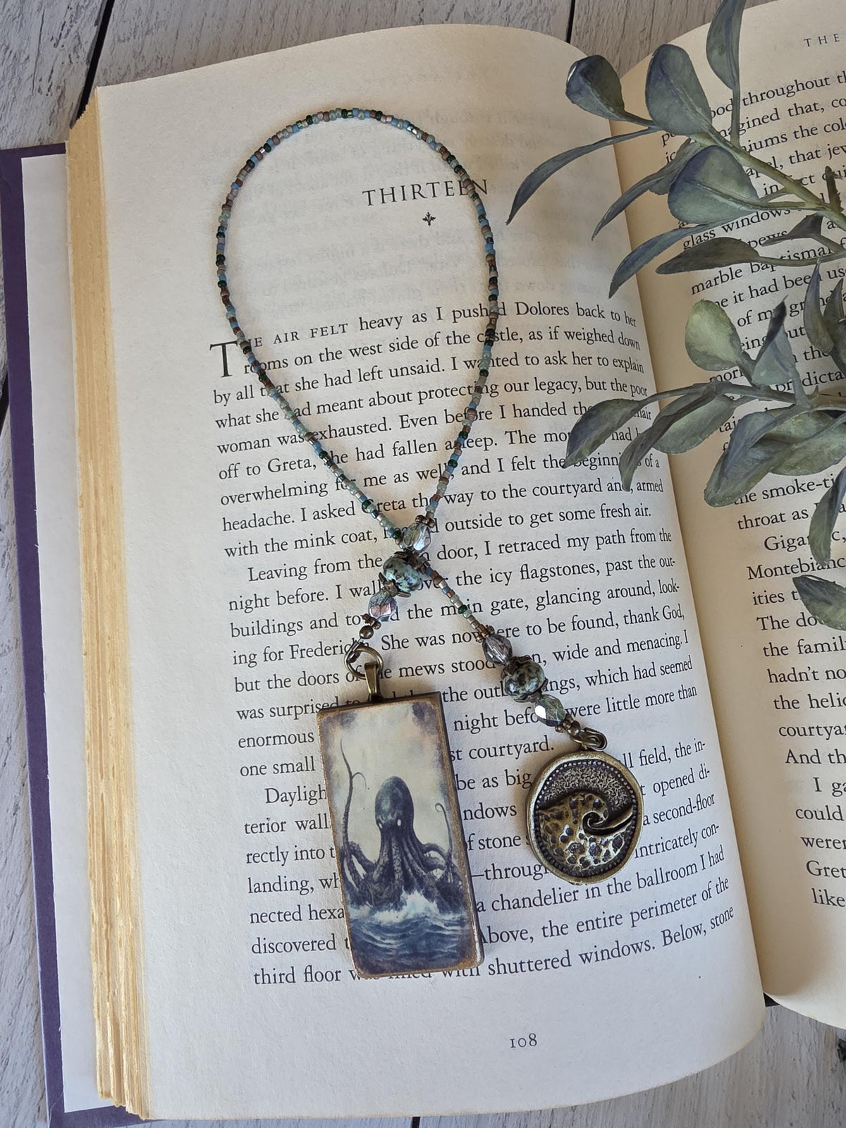 Octopus Bookmark, Unique Kraken Theme Book Lover Gift, Sea Monster