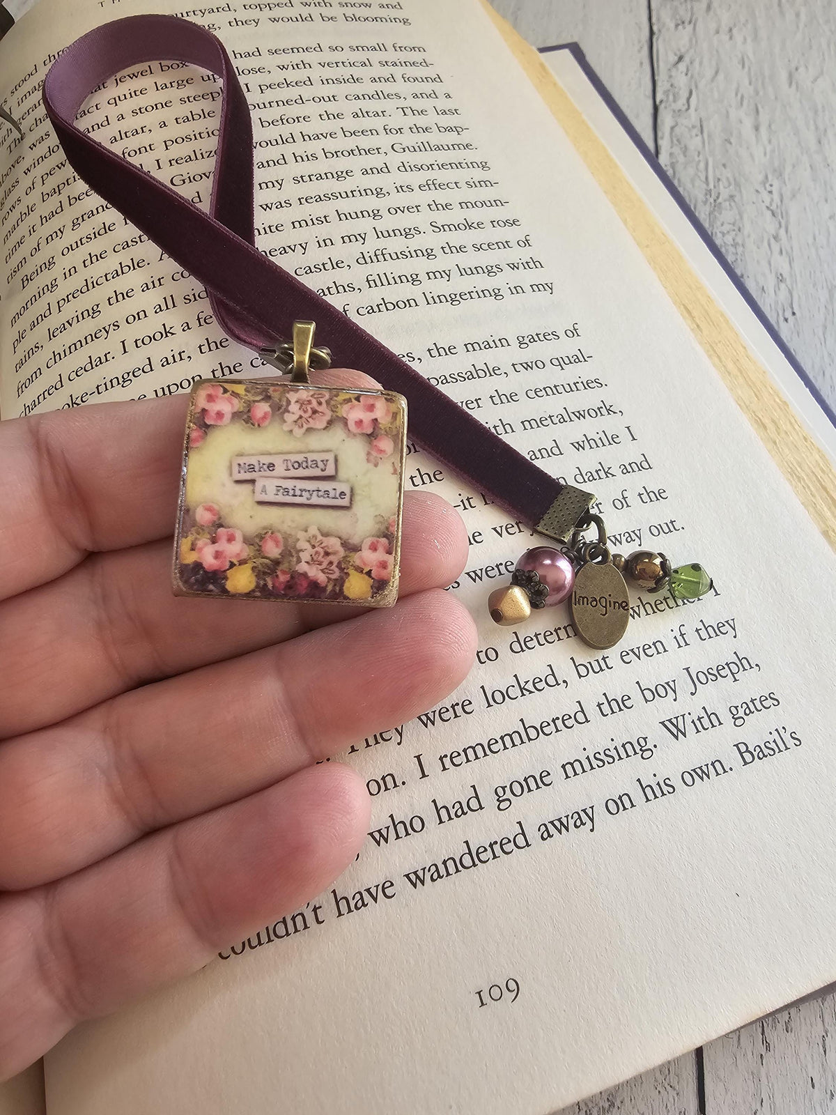 Fairytale Bookmark, Fairy Tale Velvet Ribbon Page Holder, Book Lover Gift, Velvet Ribbon, , Teacher Gift,