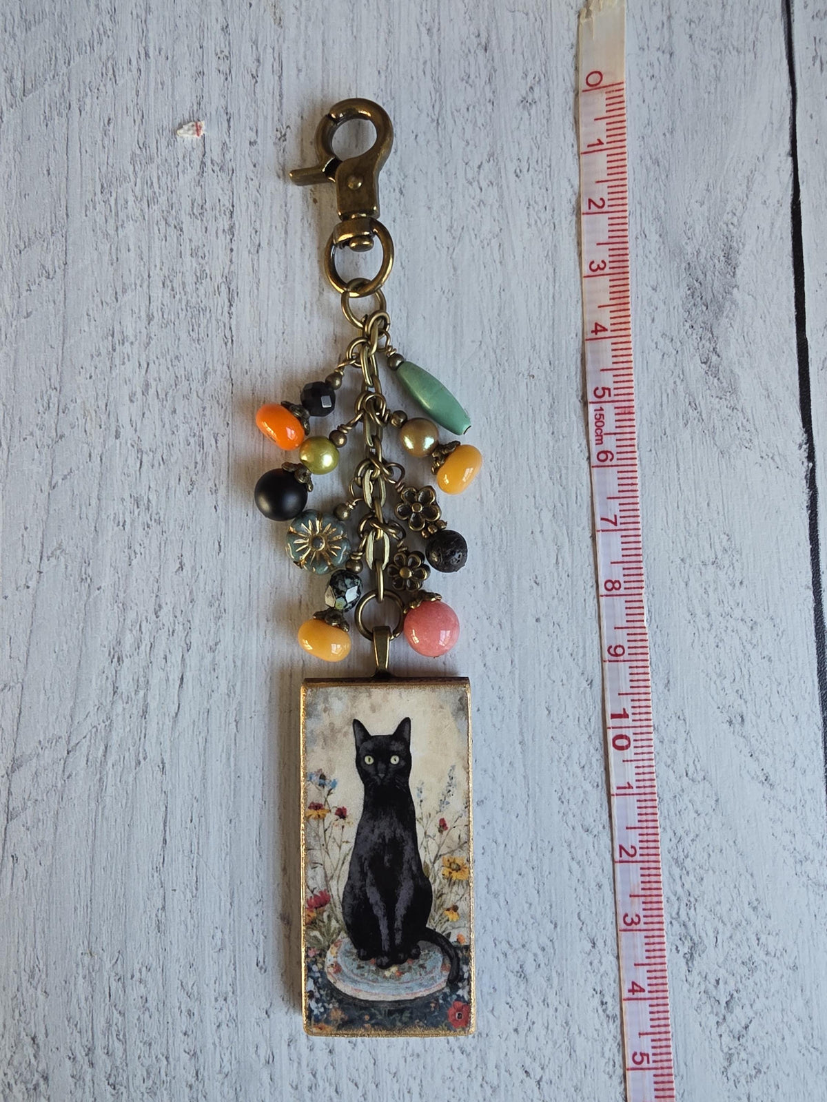 Black Cat Bag Charm, Cute Kitty Purse Flair