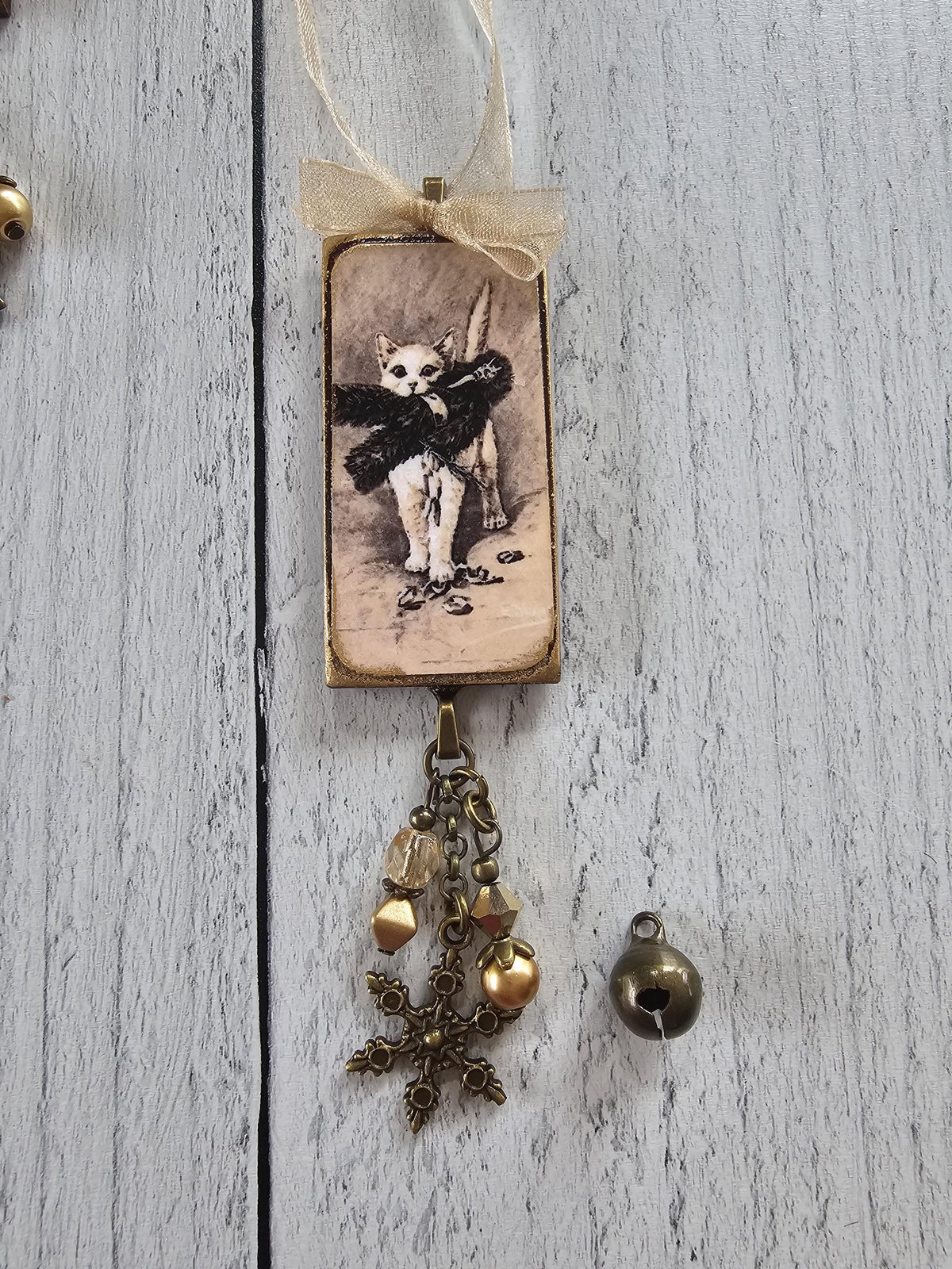 Handmade Whimsical Christmas Ornaments Featuring Yule Cat, Jólakötturinn, and Krampus Cat