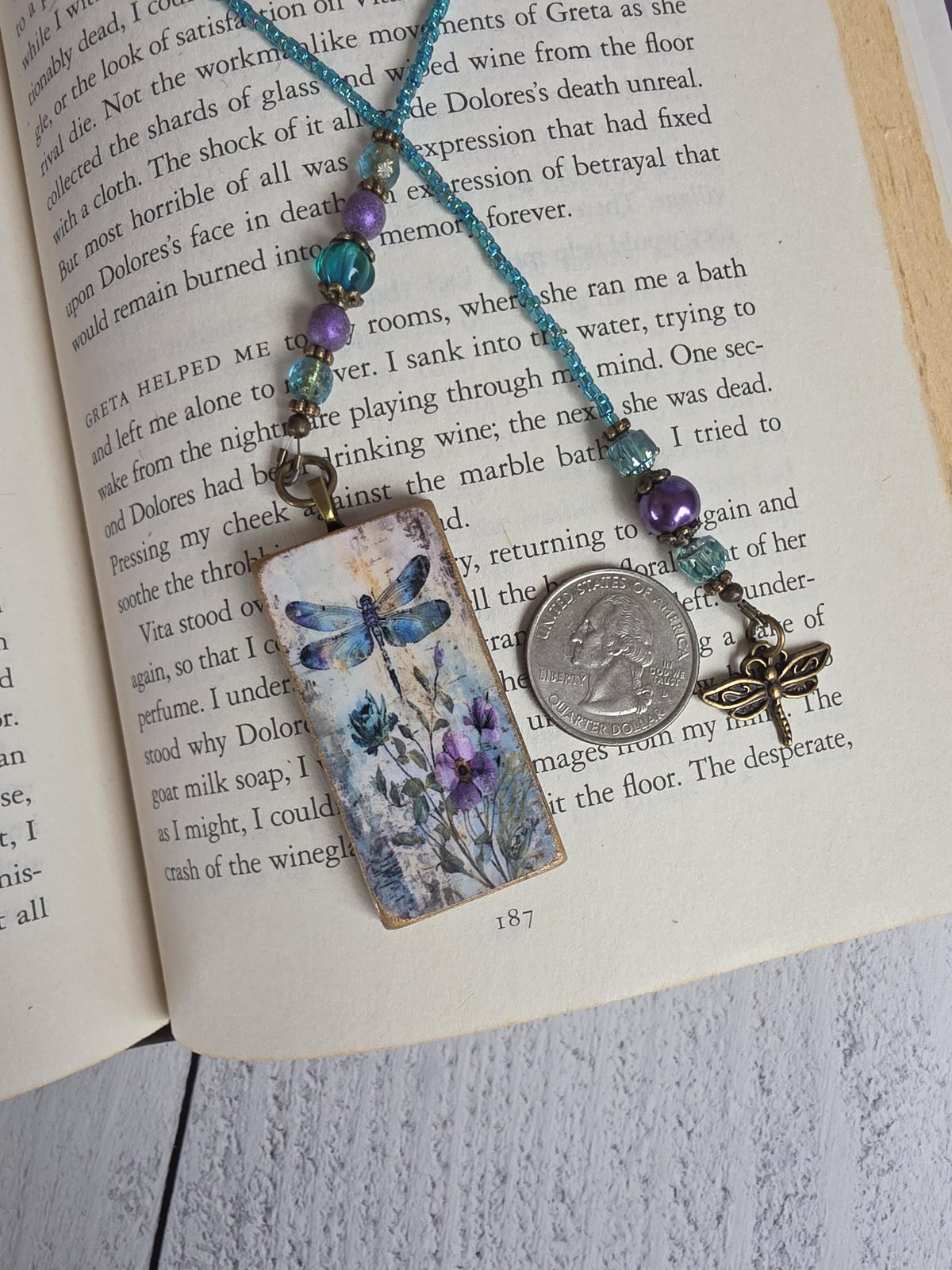 Dragonfly Bookmark, Pair with a Book Gift
