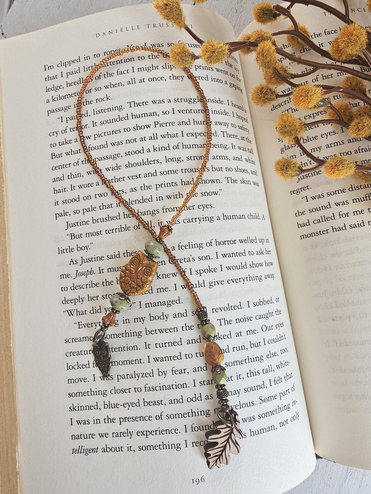 Autumn Colored Owl Bookmark, Unique Reader Gift