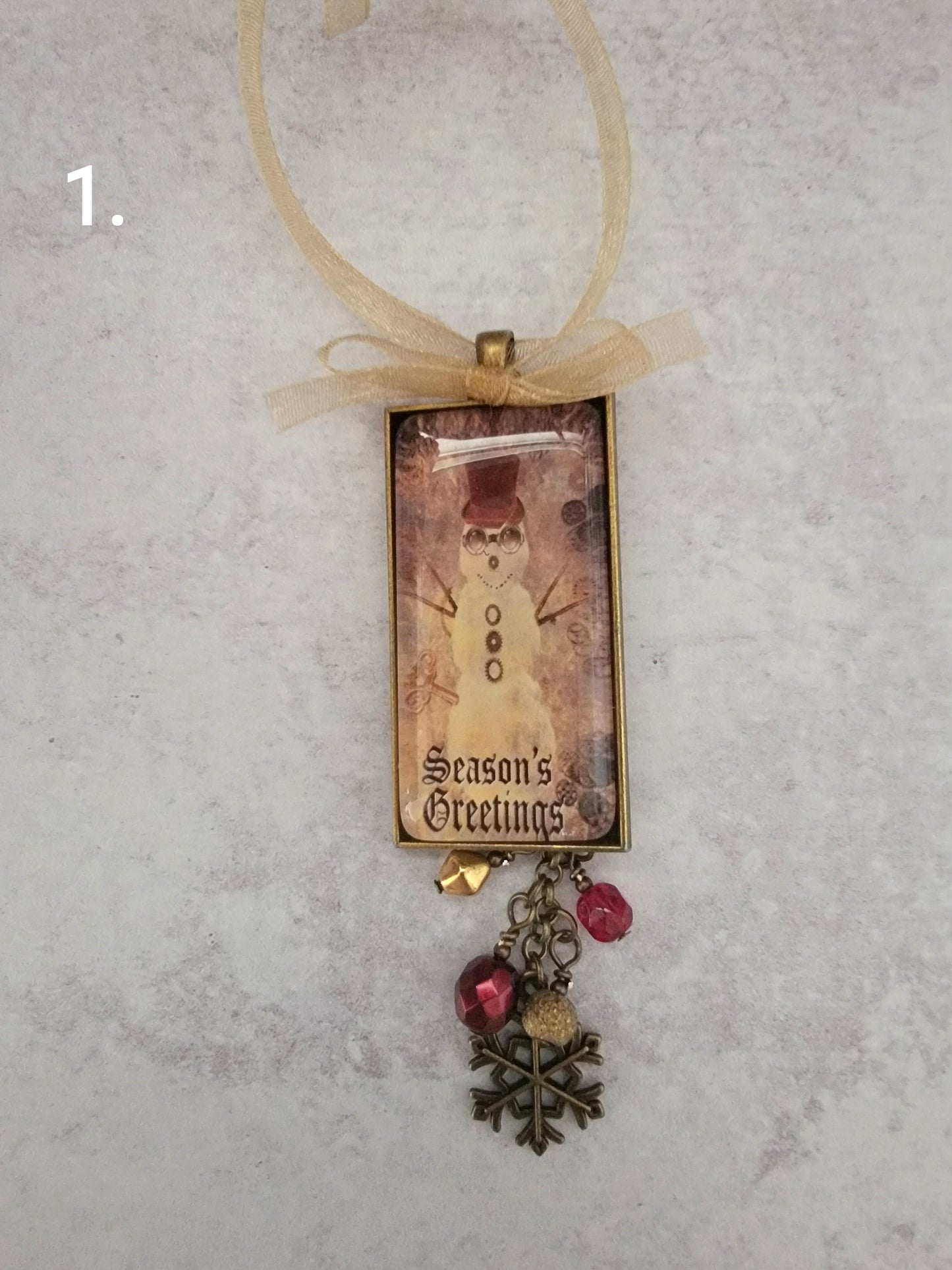 Christmas Ornaments, Steampunk Style Holiday Ornaments, Unique Holiday Decor