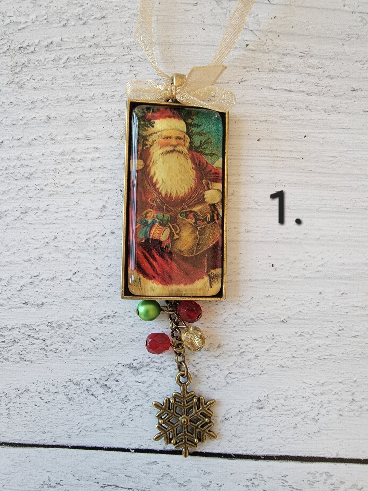 Holiday Ornaments, Your Choice of Vintage Style Santa Ornaments, Father Christmas Decor, Christmas Decorations, Christmas Gifts