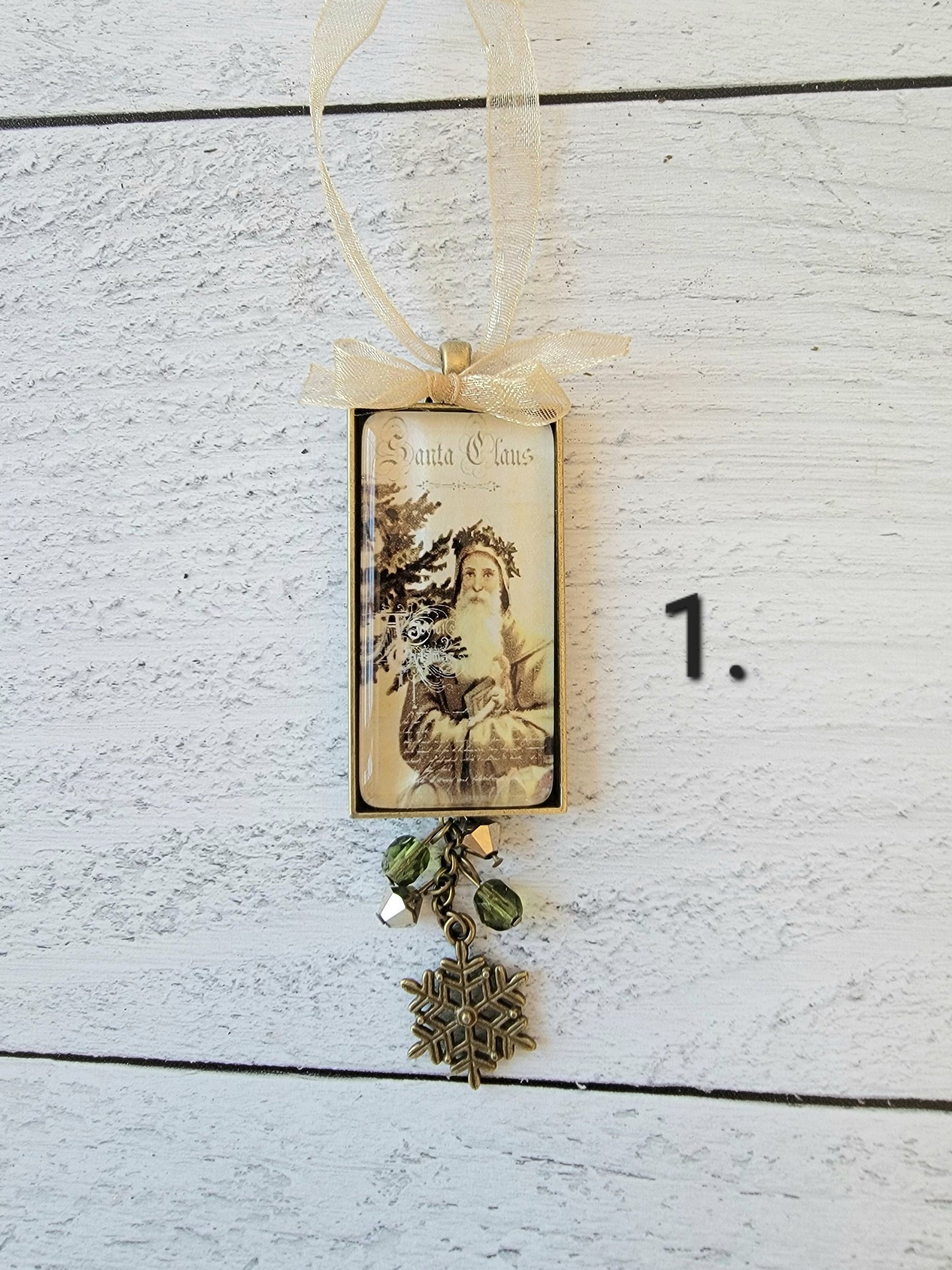 Holiday Ornaments, Your Choice of Vintage Style Santa Ornaments, Father Christmas Decor, Christmas Decorations, Christmas Gifts