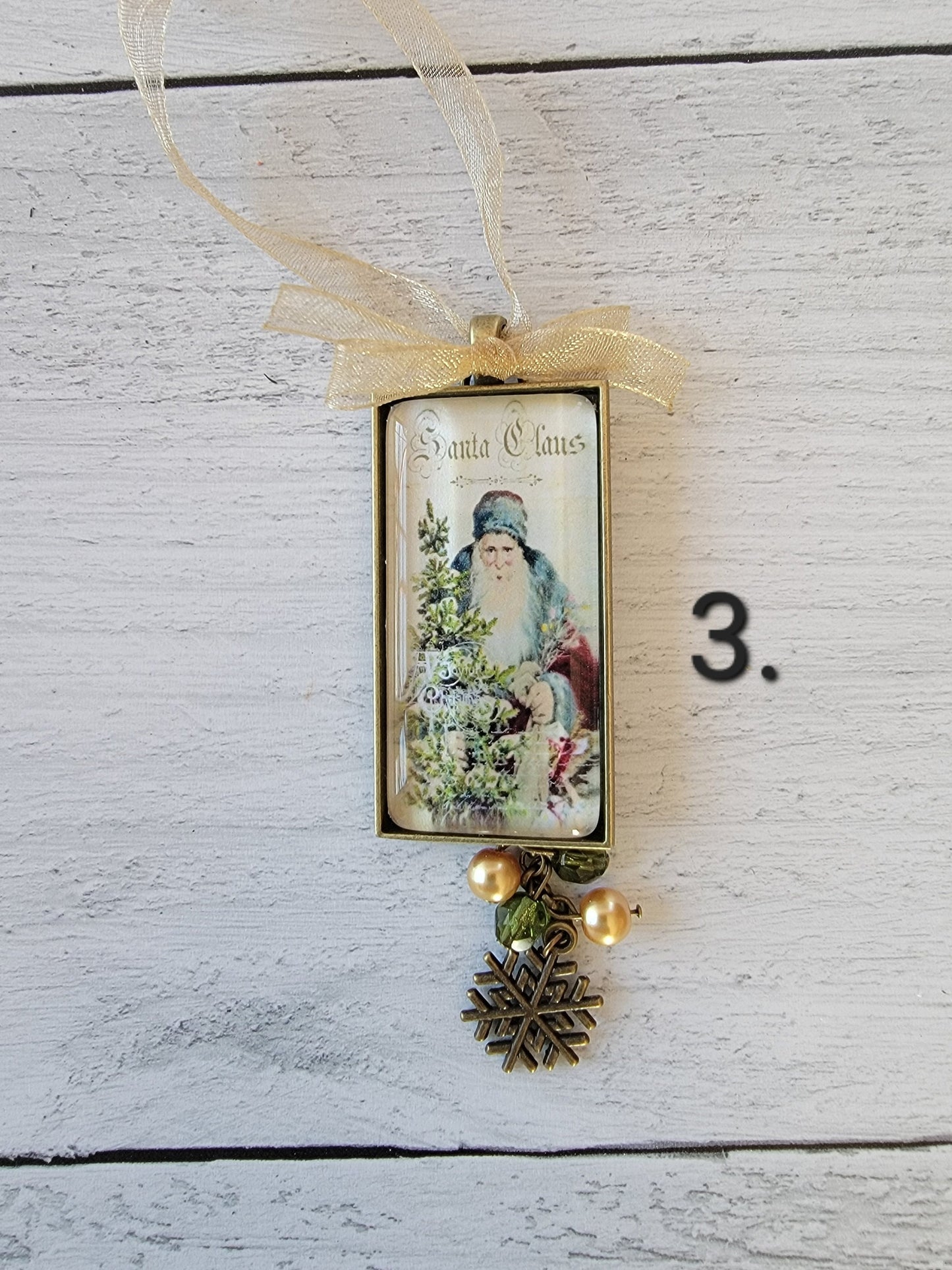 Holiday Ornaments, Your Choice of Vintage Style Santa Ornaments, Father Christmas Decor, Christmas Decorations, Christmas Gifts