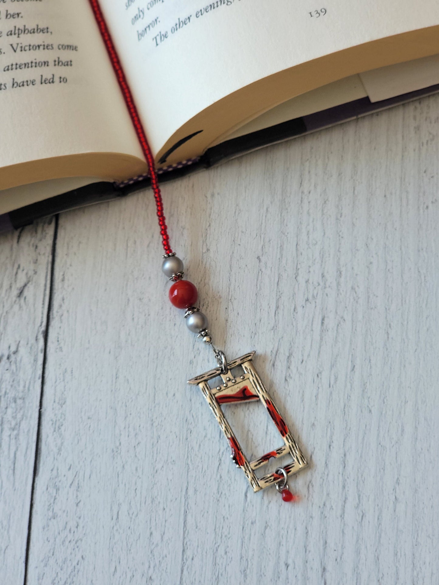Horror Theme Bookmark, Guillotine Bookmark, Horror Lover gift, Halloween