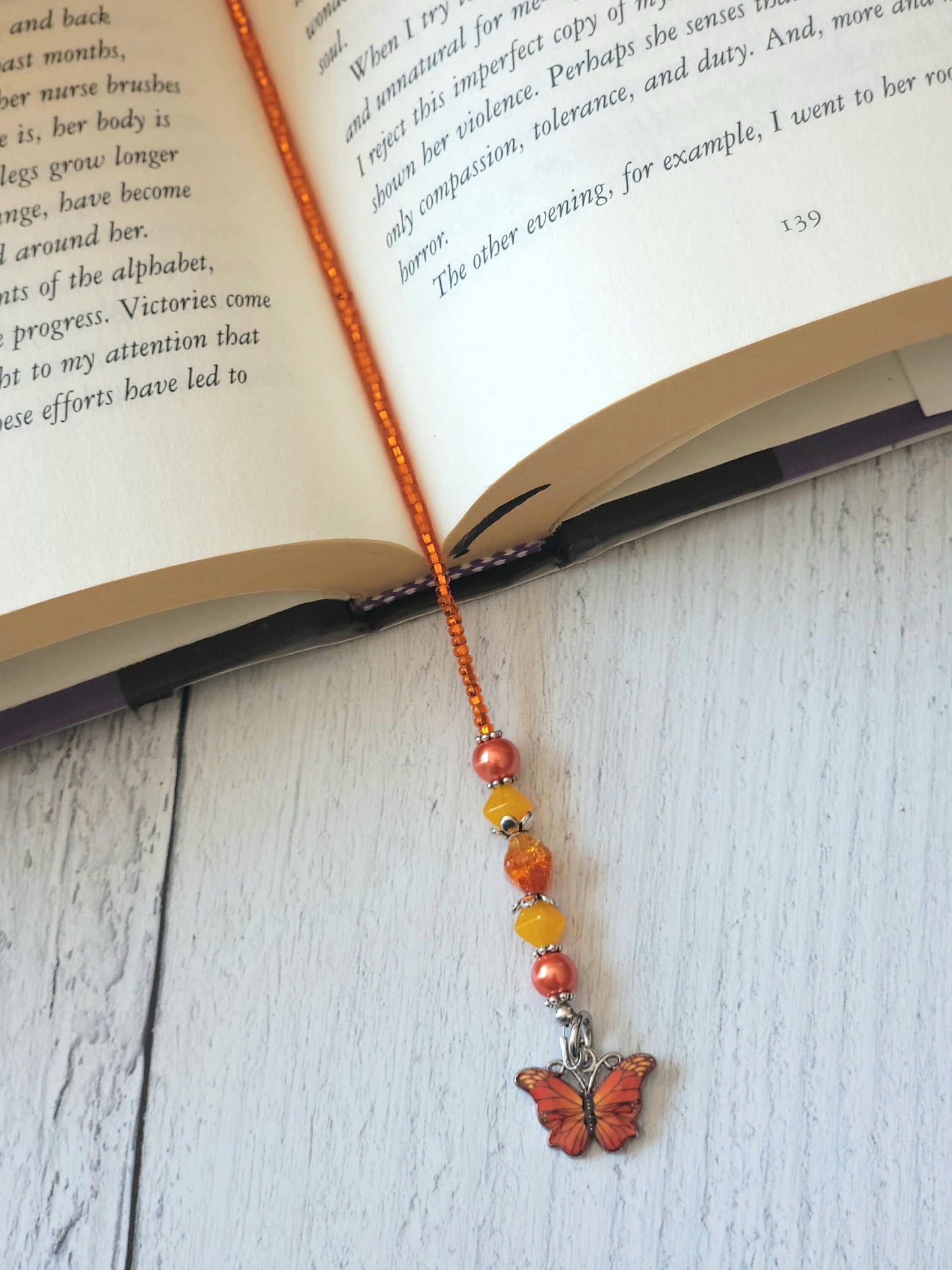 Tiny Butterfly Bookmark, Nature Lover Reader Gift