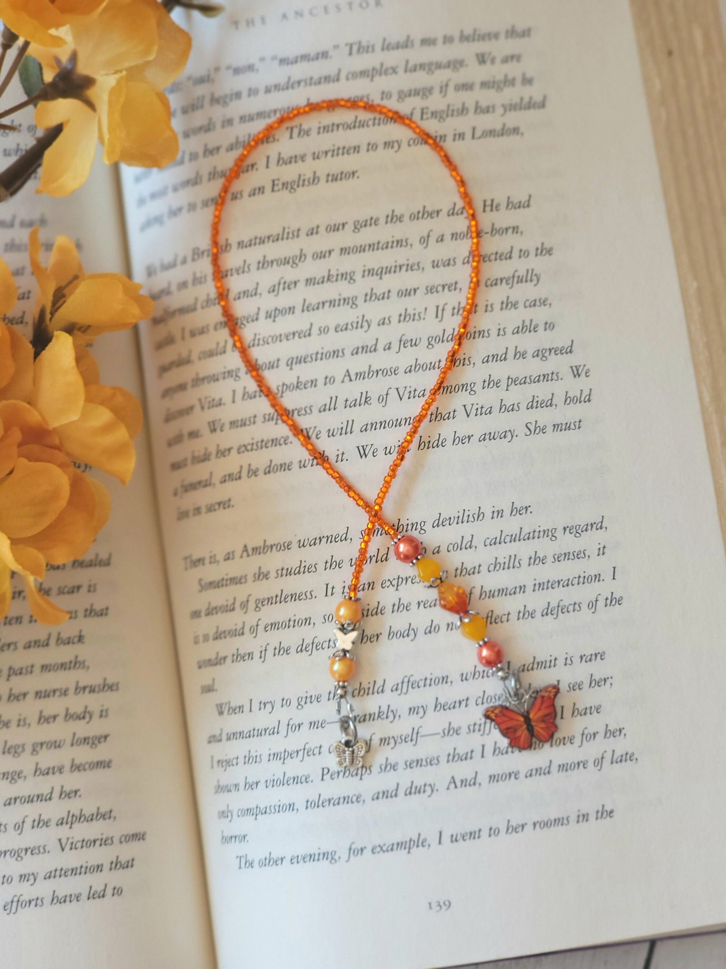 Tiny Butterfly Bookmark, Nature Lover Reader Gift