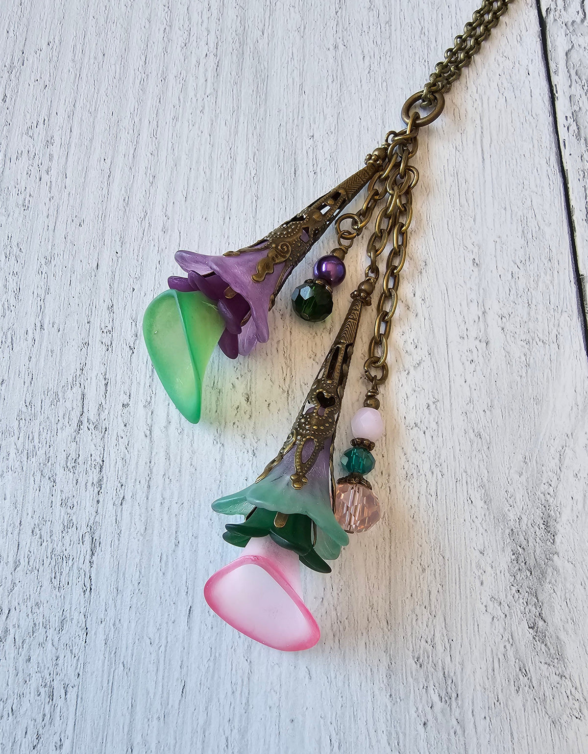 Boho Flower Car Charm, Hang on Read View Mirror, Gift for Her