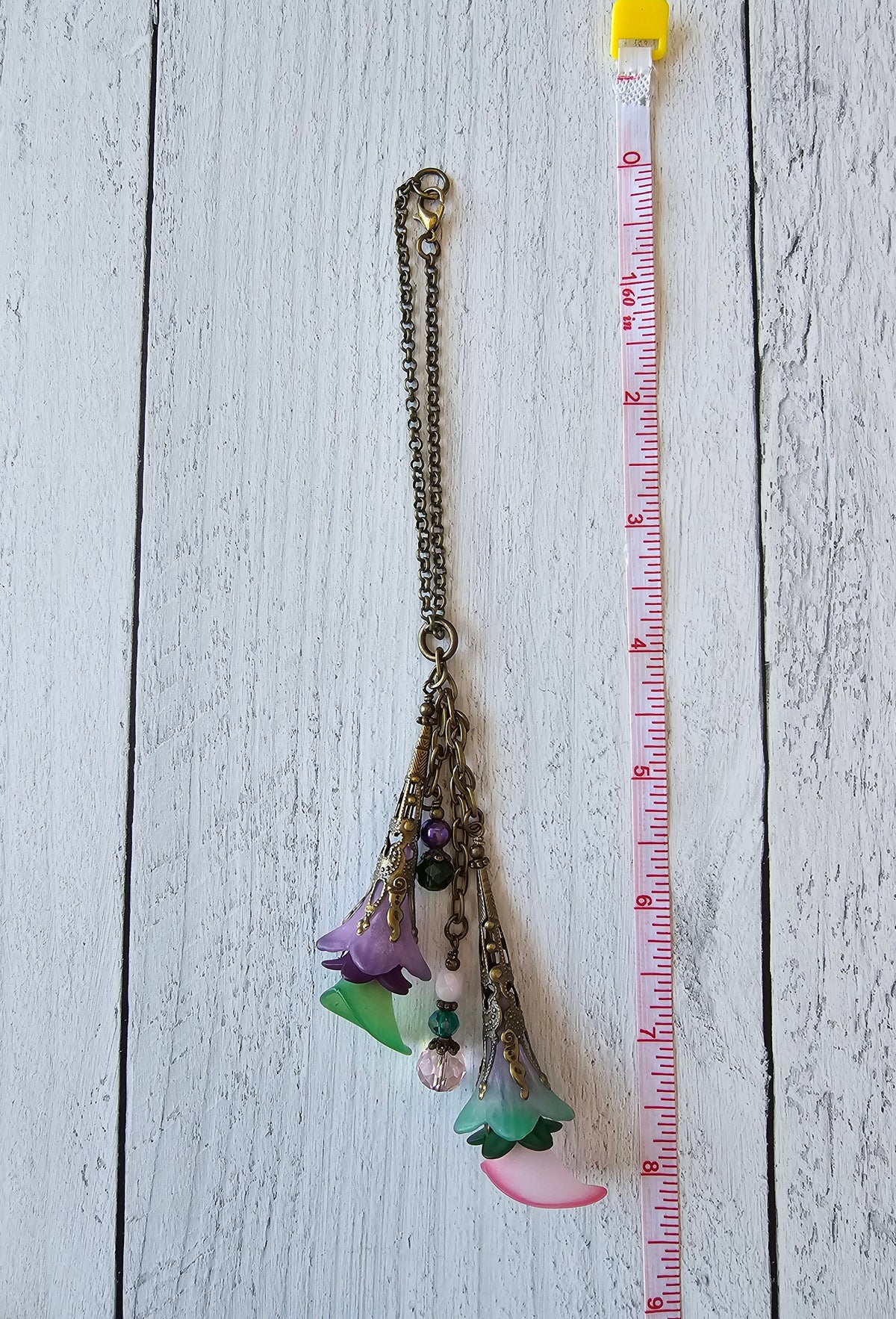 Boho Flower Car Charm, Hang on Read View Mirror, Gift for Her