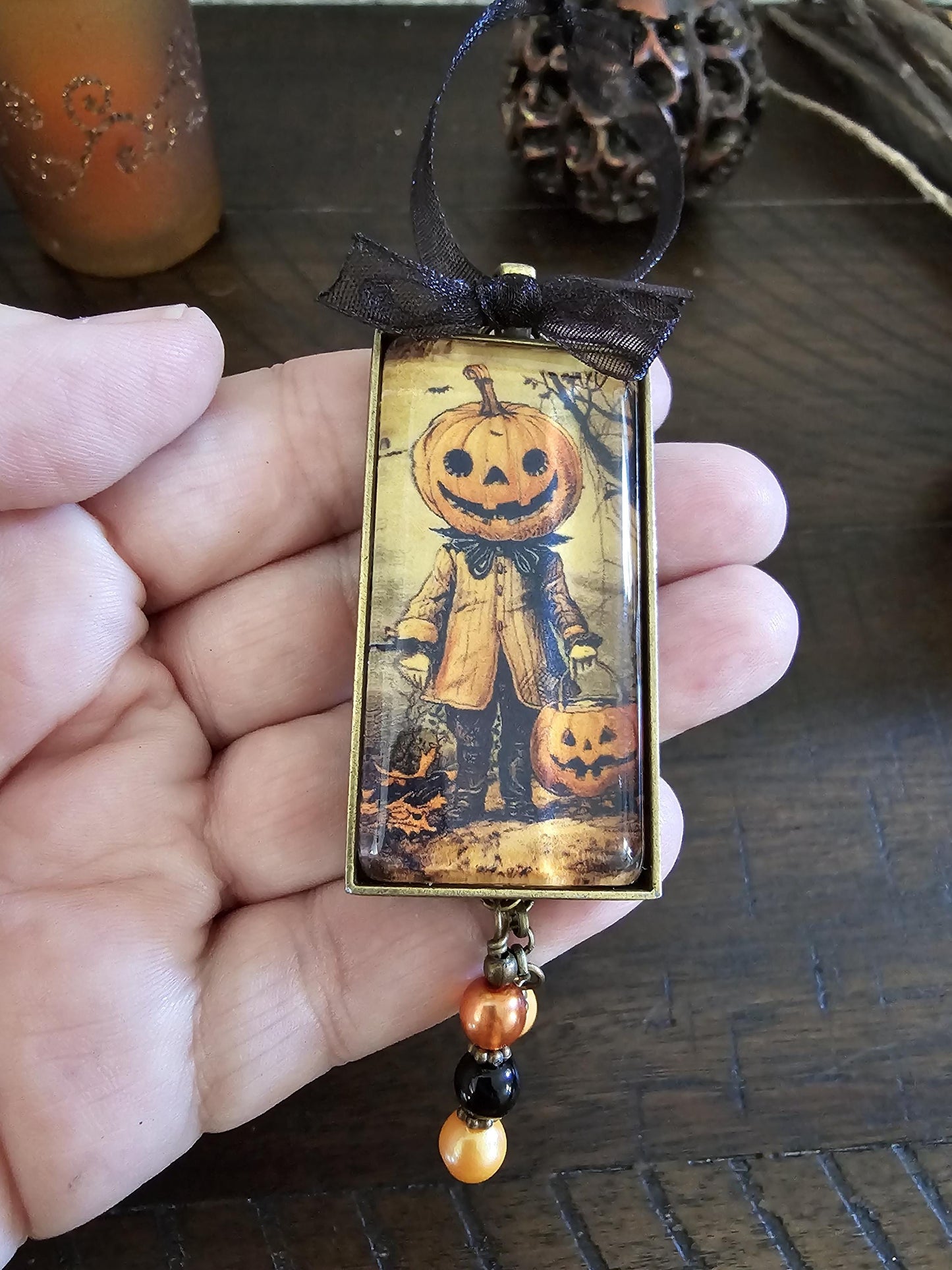 Vintage Style Halloween Ornament, Spooky Decor