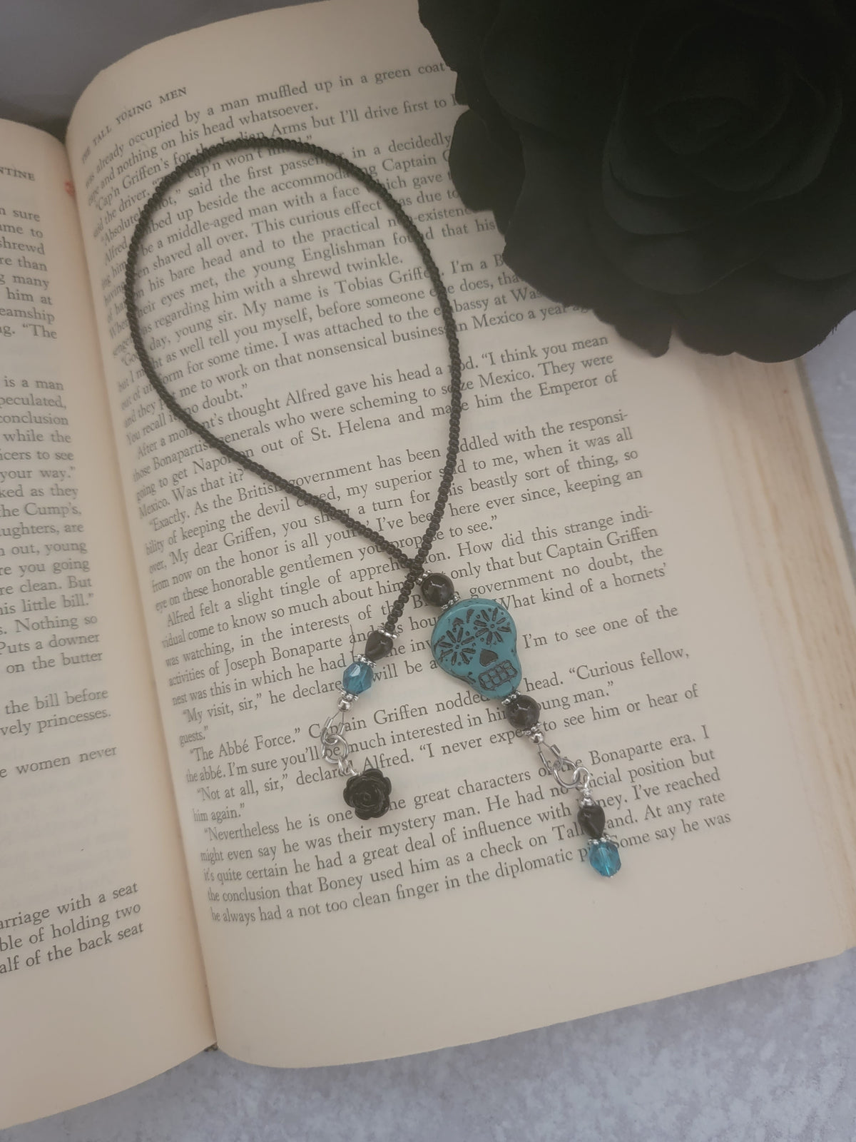 Sugar Skull Day of the Dead Bookmark Teal