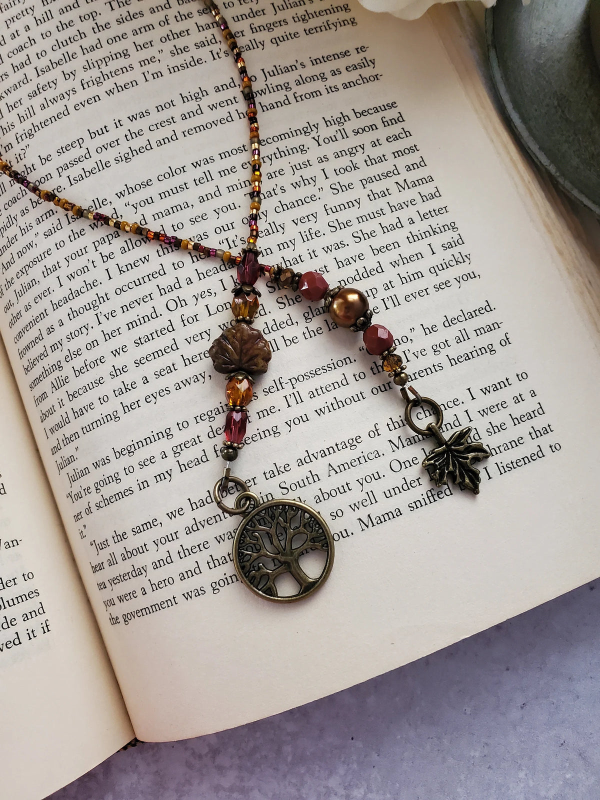 Rich Autumned Colored Leaf Bookmark