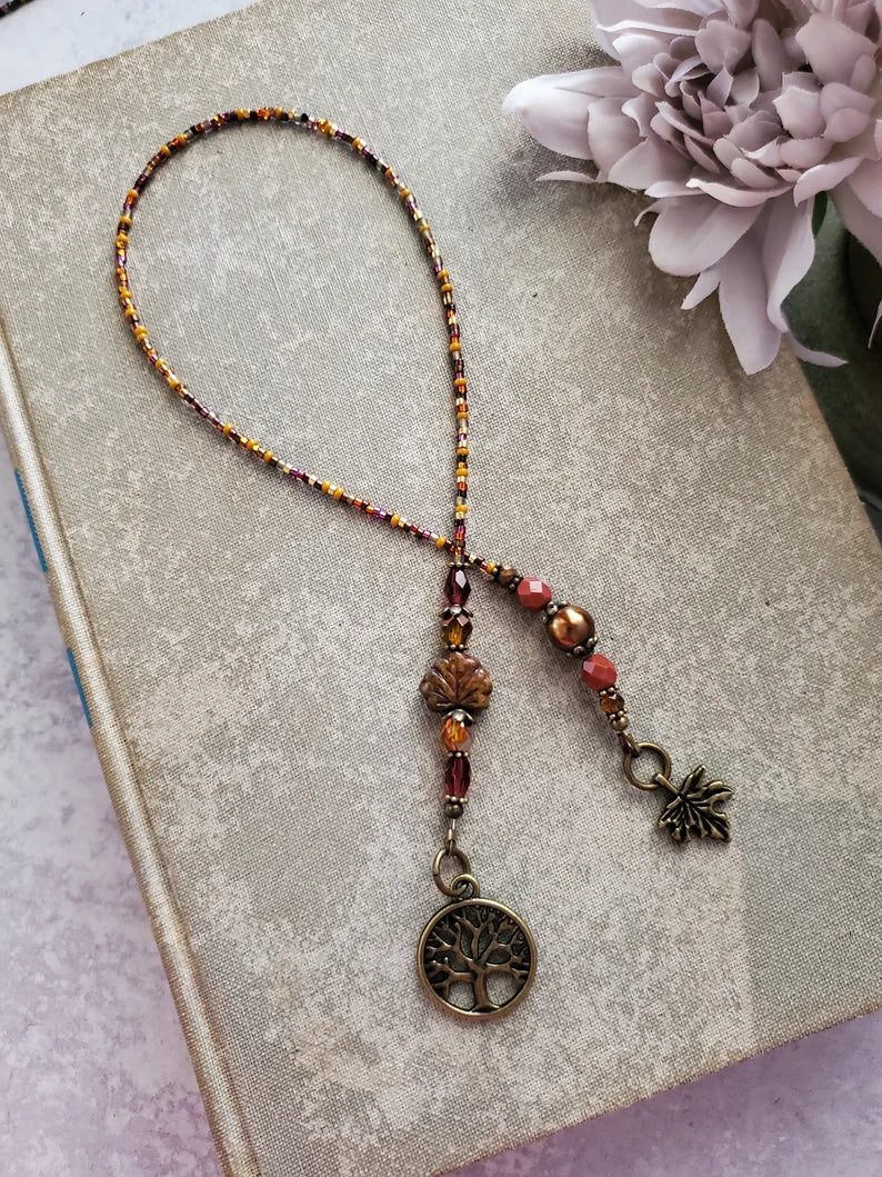 Rich Autumned Colored Leaf Bookmark