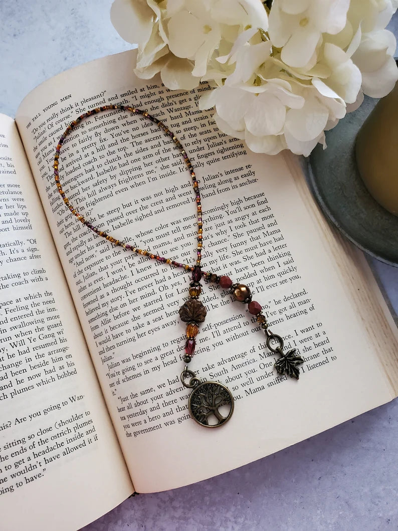 Rich Autumned Colored Leaf Bookmark