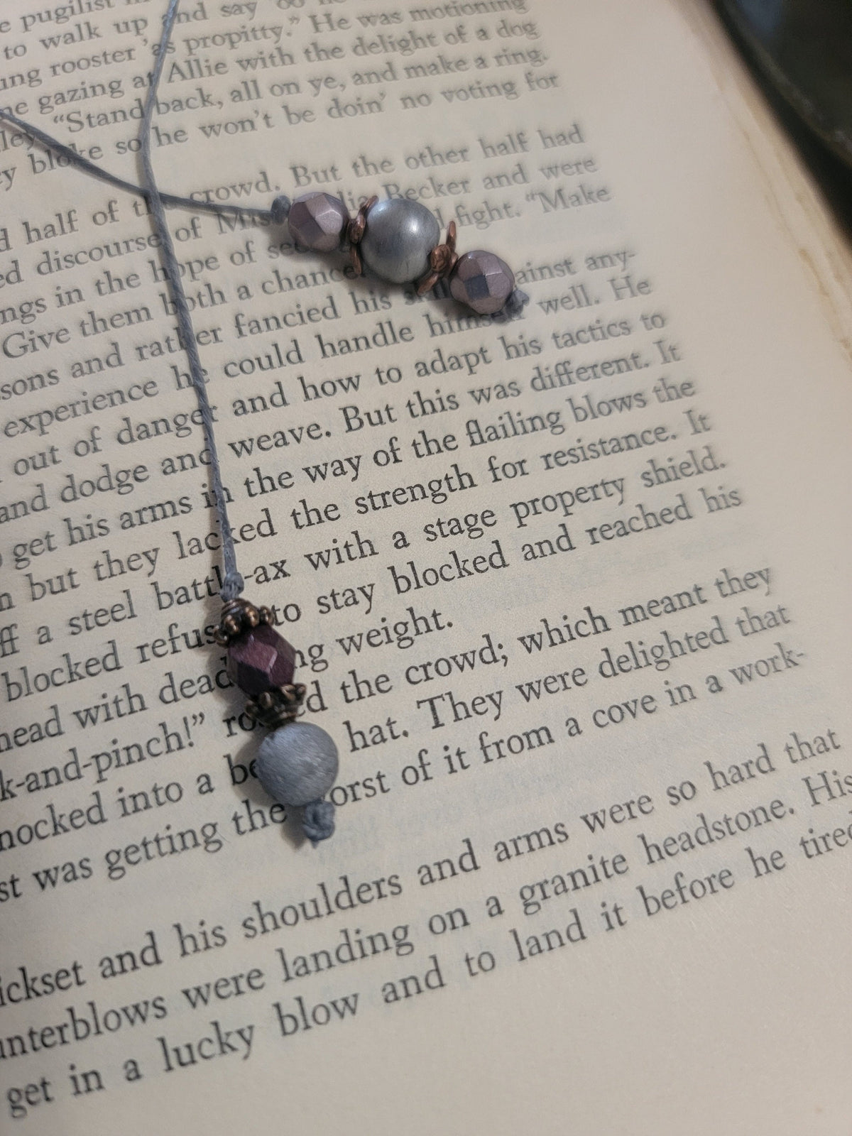 Minimalist Bookmark, Minimal Reader Gift, Unique Linen Cord Bookmark, Book Lover Gift