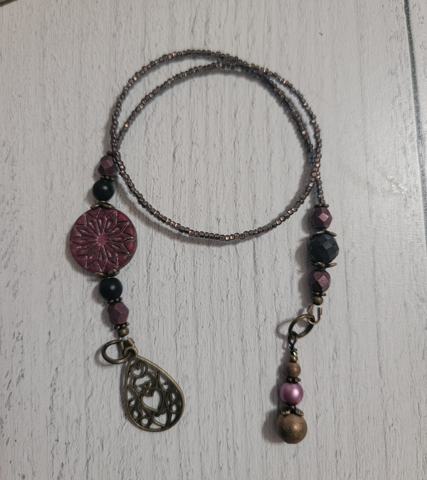 Boho Mandala Beaded Bookmark