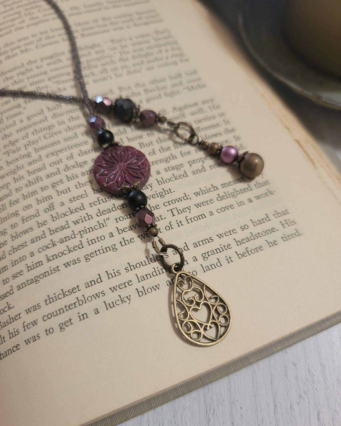 Boho Mandala Beaded Bookmark