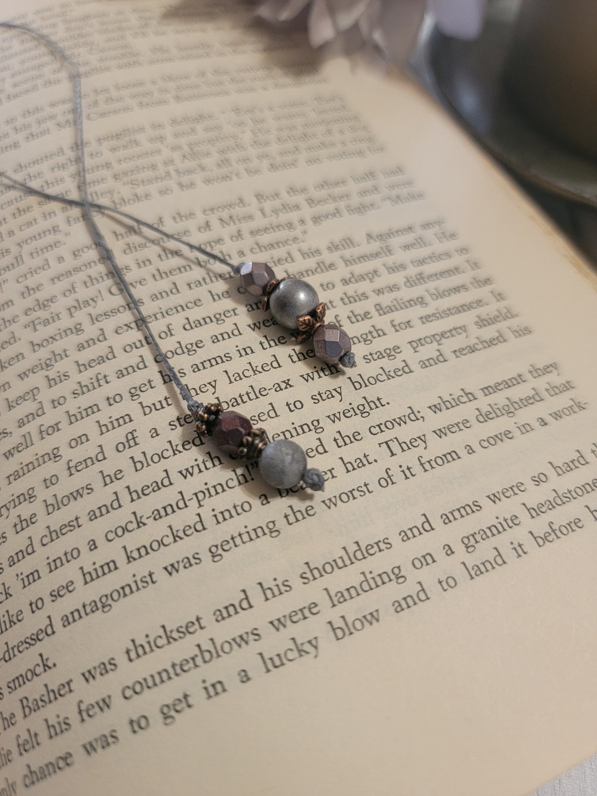 Minimalist Bookmark, Minimal Reader Gift, Unique Linen Cord Bookmark, Book Lover Gift