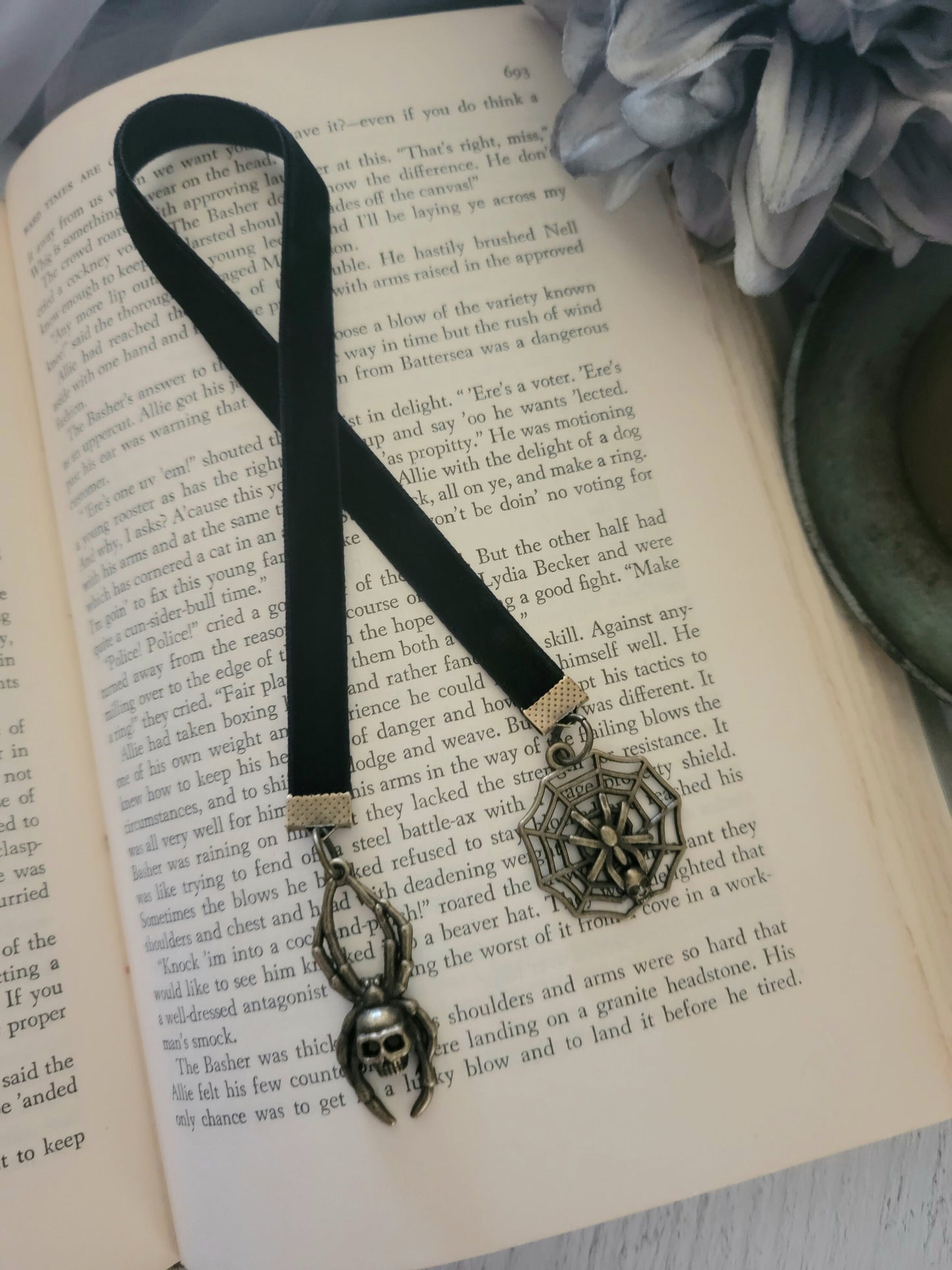 Spider Web Spooky Bookmark