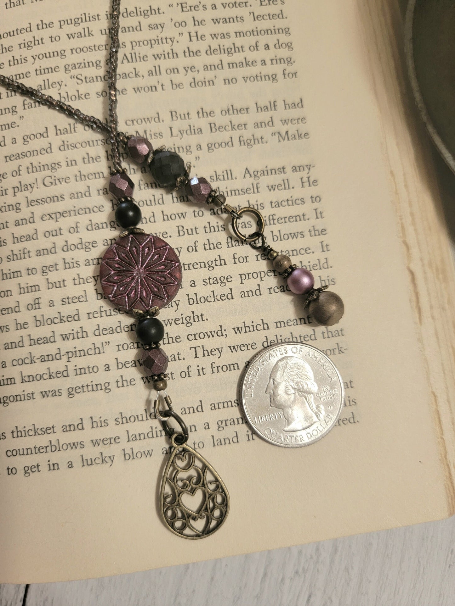 Boho Mandala Beaded Bookmark