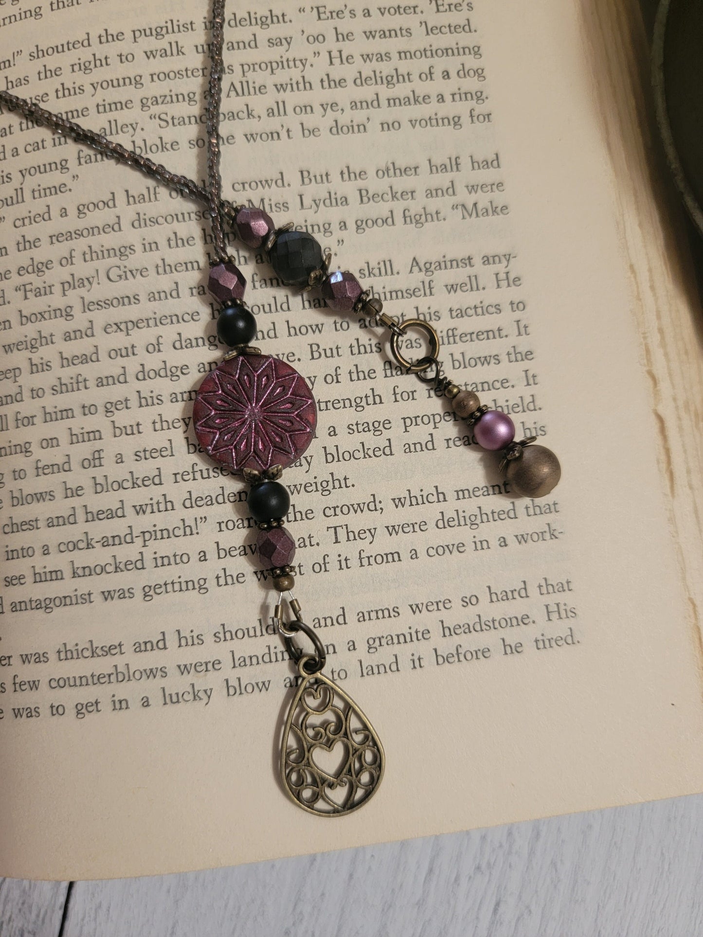 Boho Mandala Beaded Bookmark