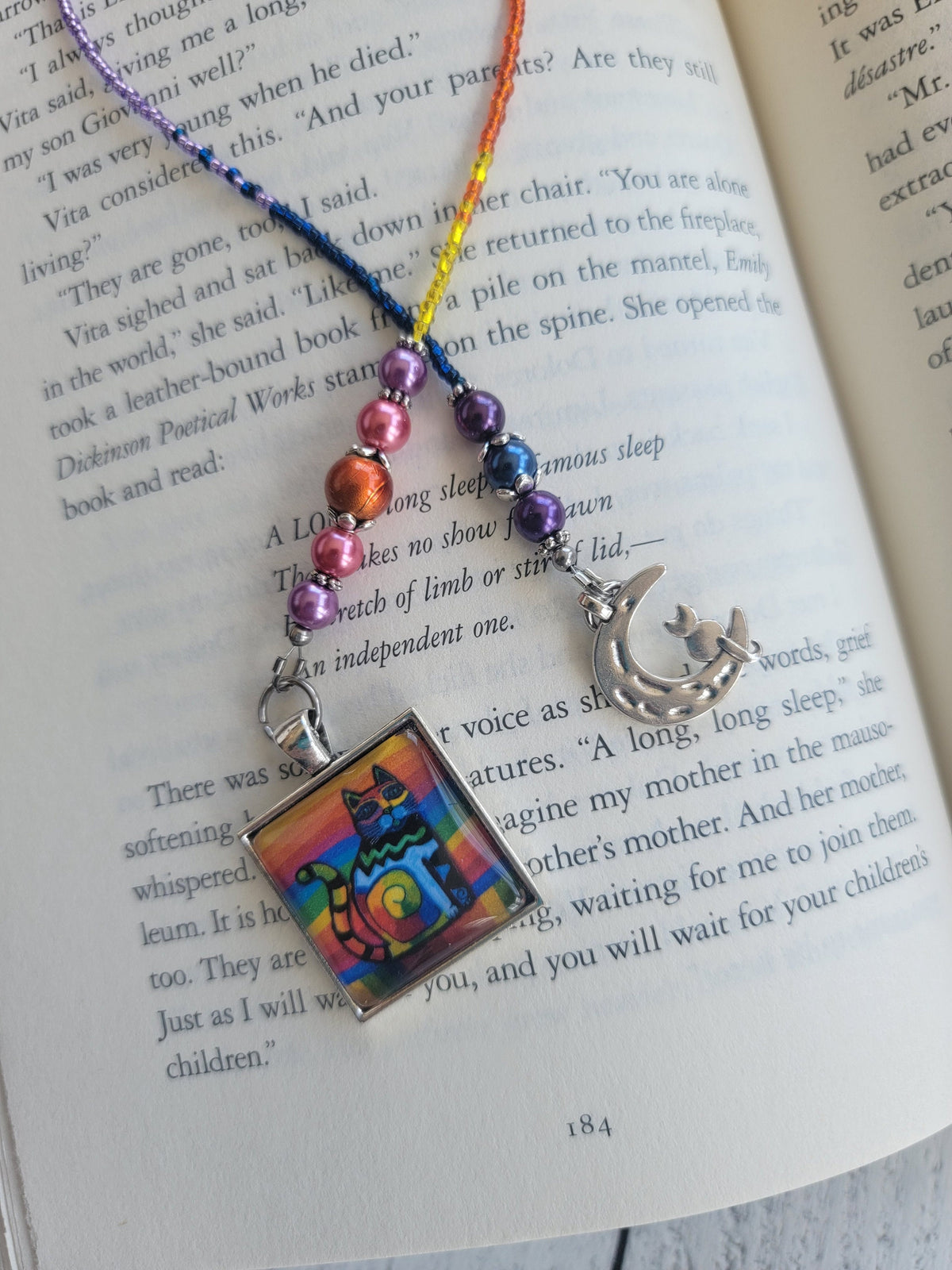Sunset Cat Bookmark, Cat Lover Reader Gift