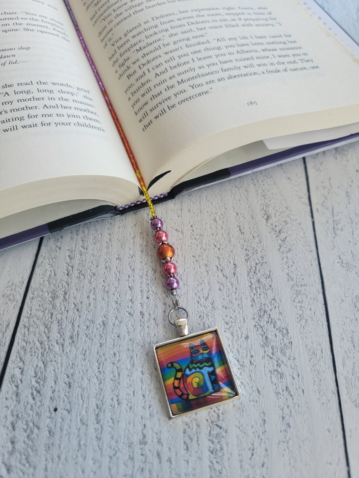 Sunset Cat Bookmark, Cat Lover Reader Gift
