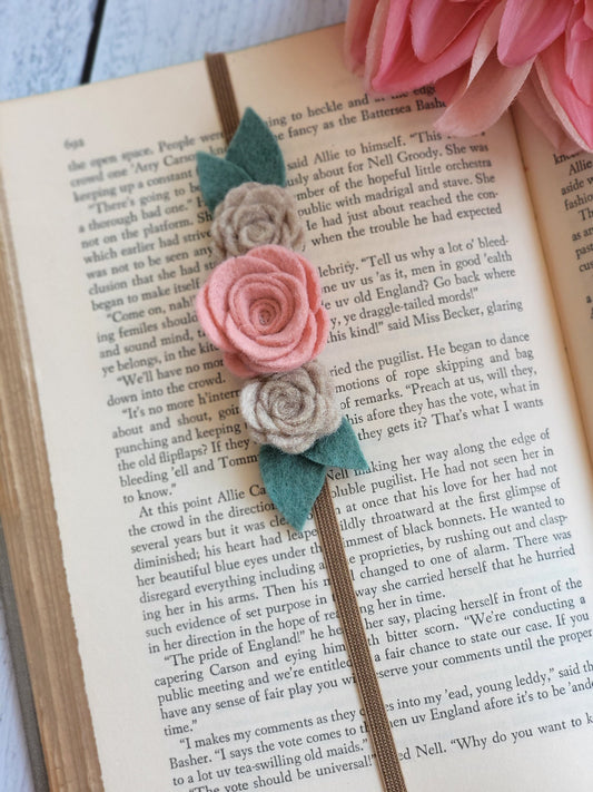 Flower Planner Band, Elastic Flower Bookmarker, Gift for Her, Mother Gift