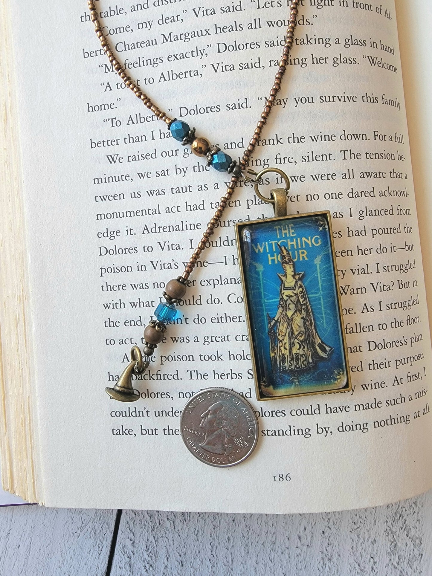 Handcrafted Witch Bookmark with Your Choice of Pendant
