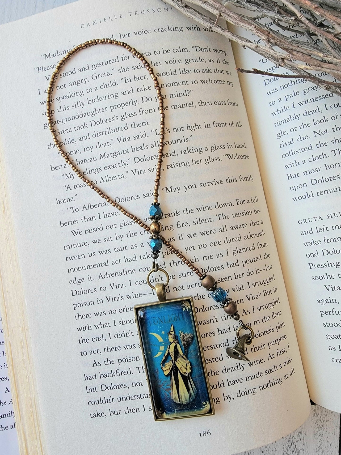 Handcrafted Witch Bookmark with Your Choice of Pendant