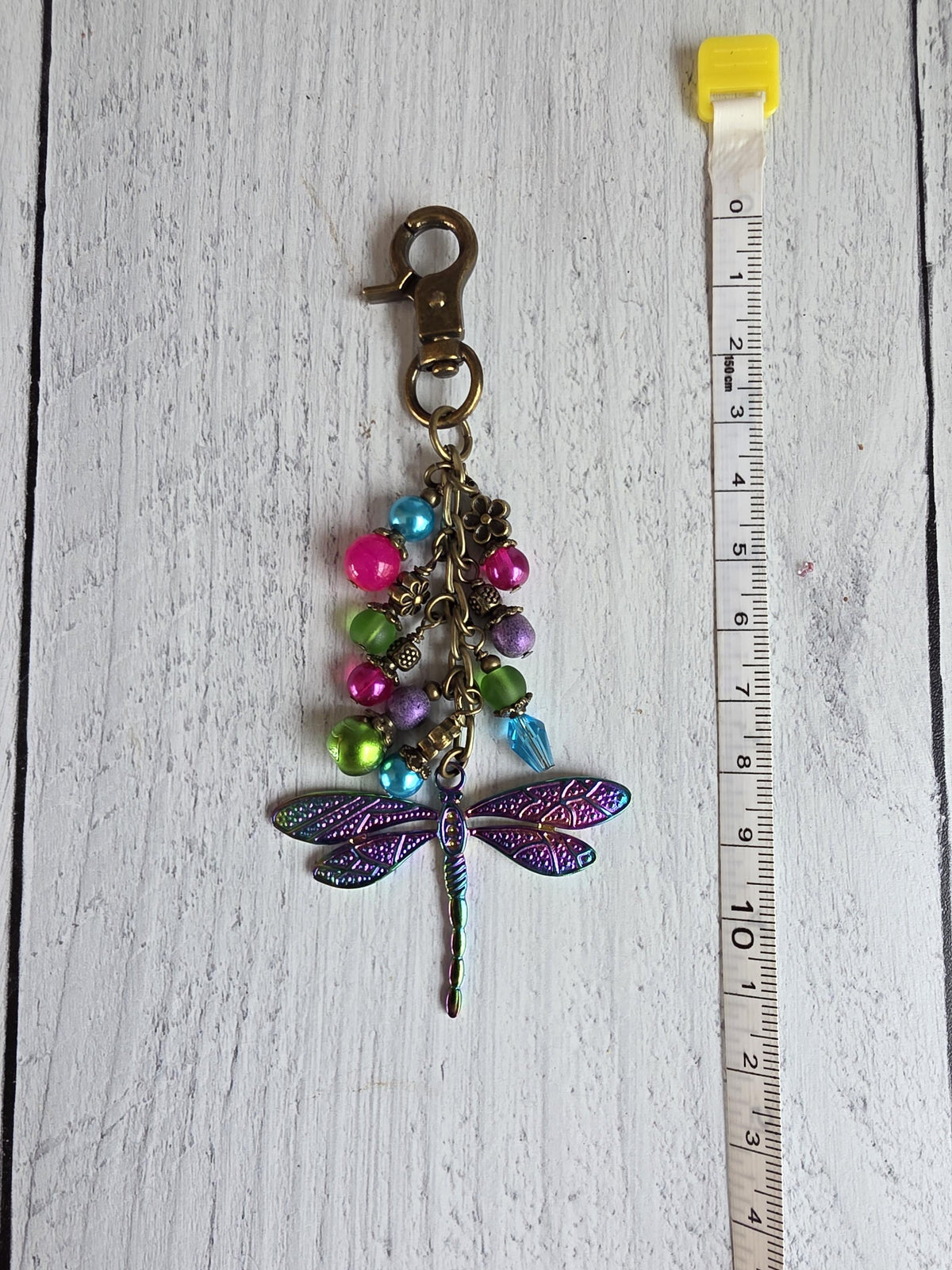 Dragonfly Bag Charm, Bright and Colorful