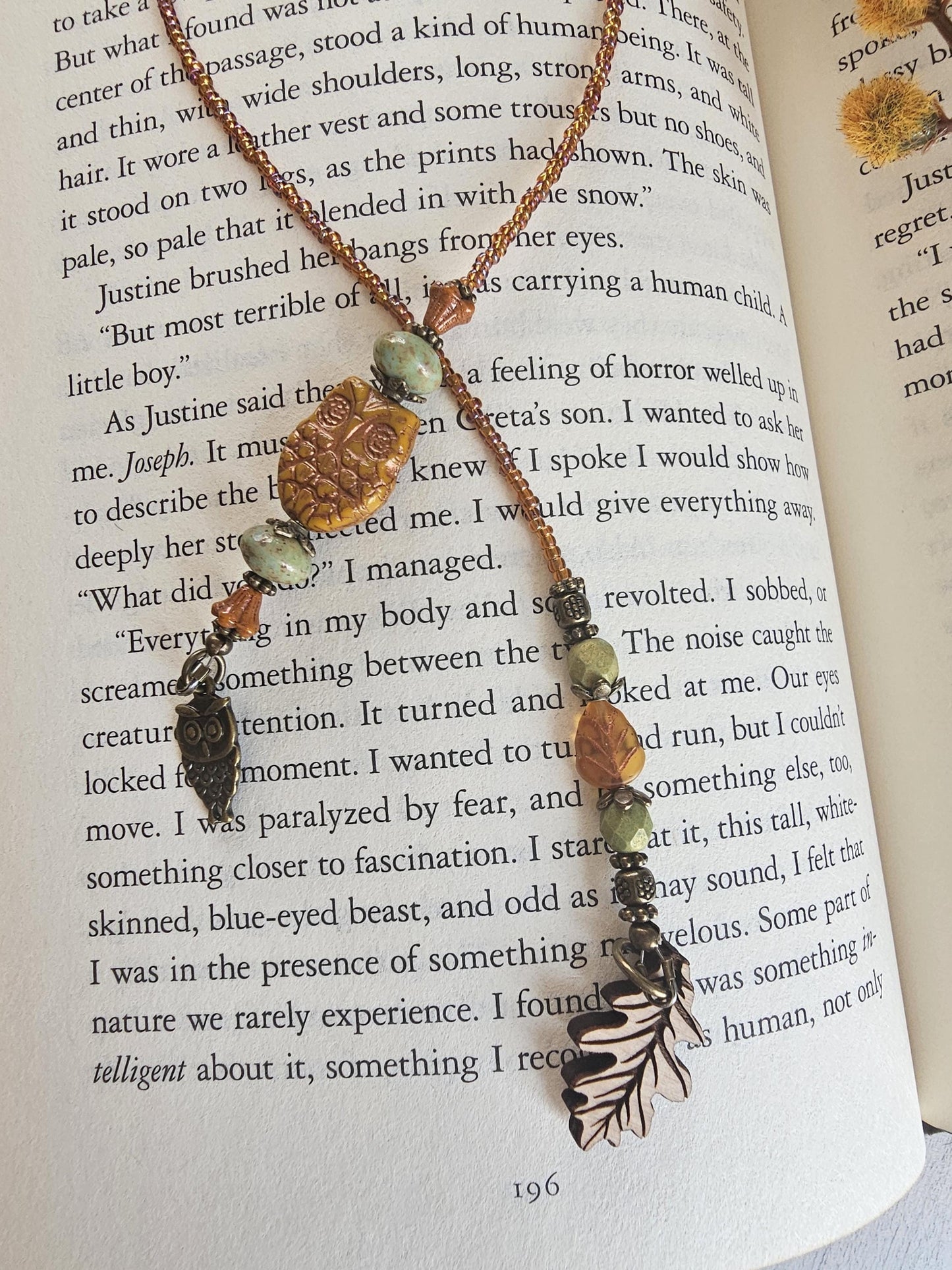 Autumn Colored Owl Bookmark, Unique Reader Gift