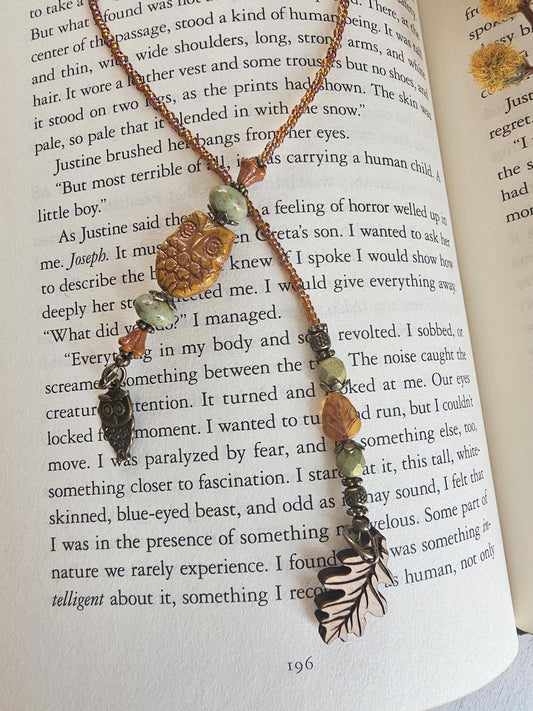 Autumn Colored Owl Bookmark, Unique Reader Gift