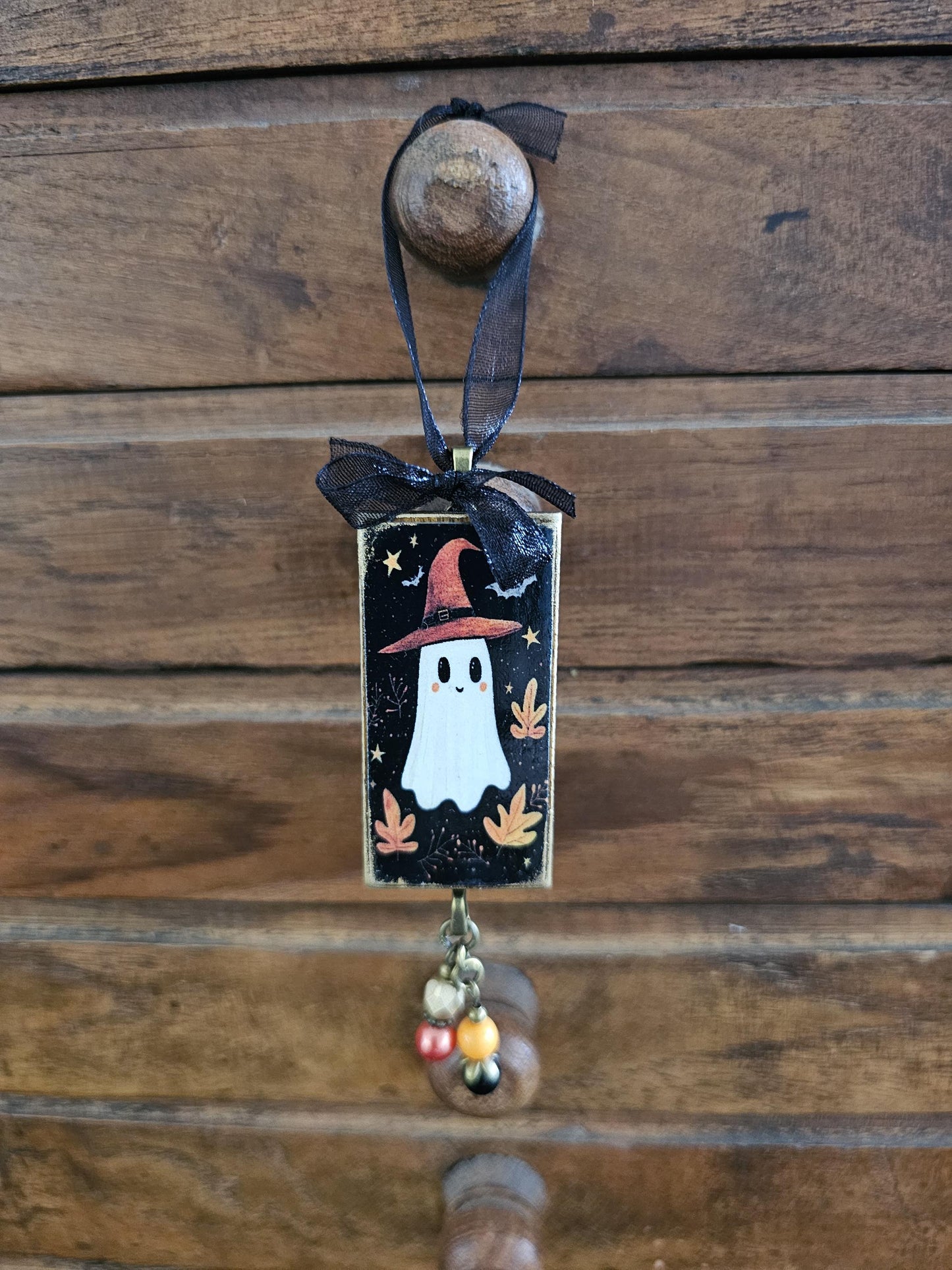 Cute Ghost Ornament, Whimsical Halloween Decor