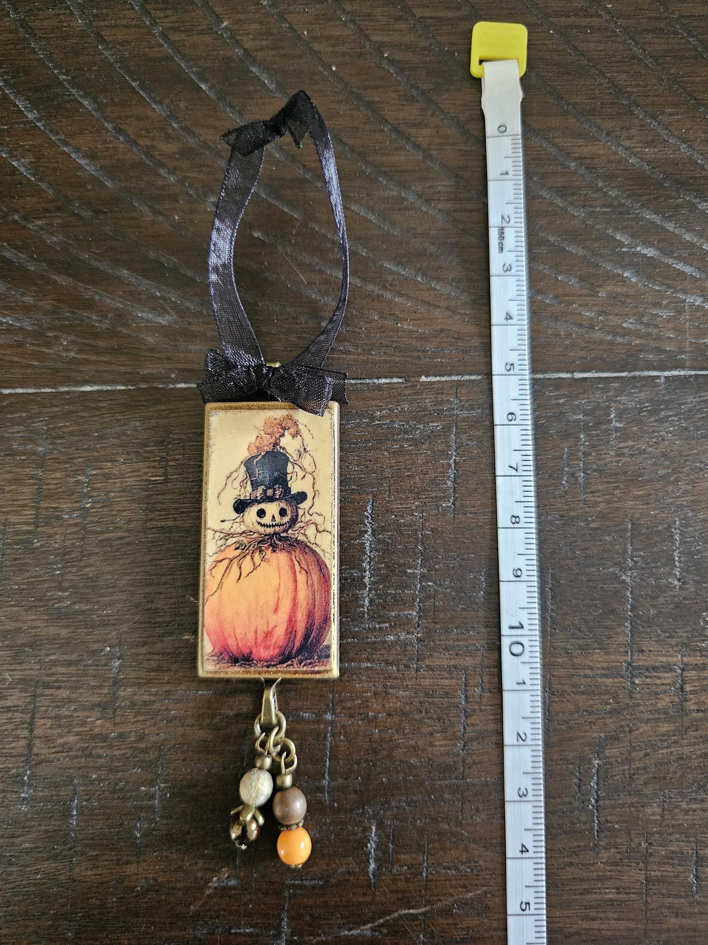 Whimsical Pumpkin Ornament, Halloween Decor