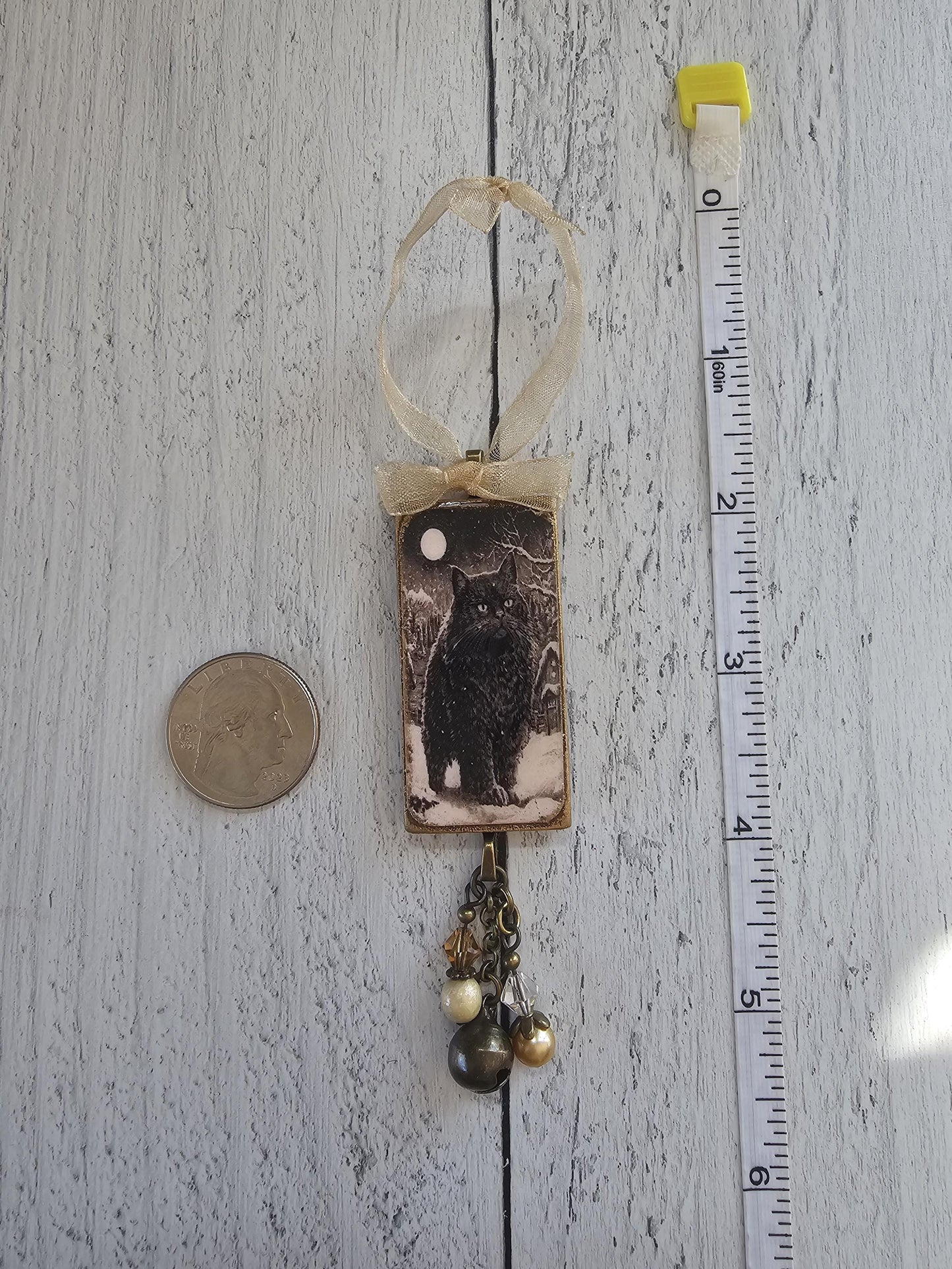 Handmade Whimsical Christmas Ornaments Featuring Yule Cat, Jólakötturinn, and Krampus Cat