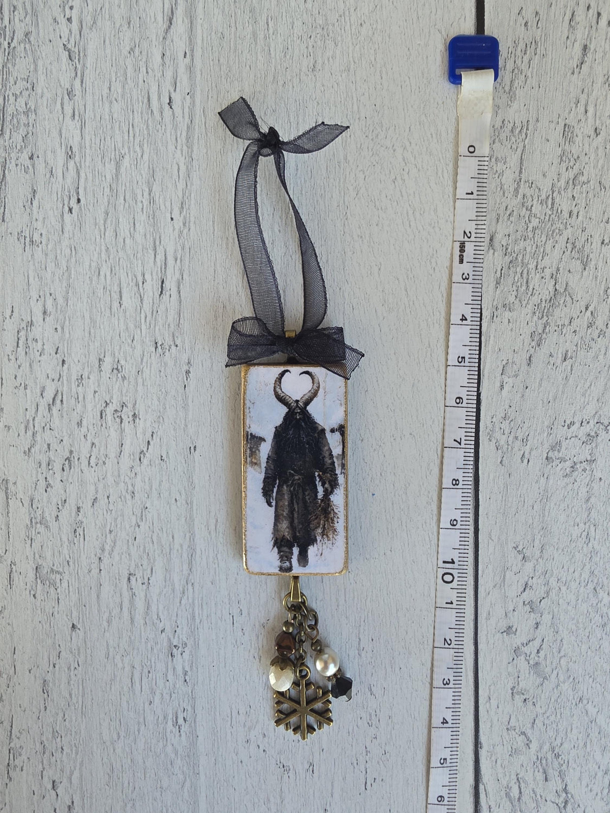 Krampus Christmas Ornaments, Handmade Wooden Decor