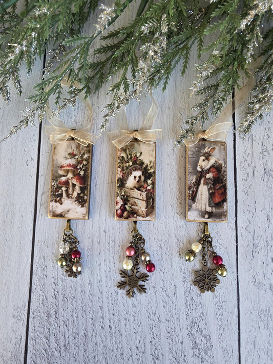 Whimsical Woodland Animal Christmas Ornaments