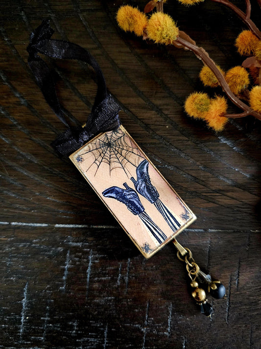 Whimsical Witch Legs Ornament, Halloween Fall Decor